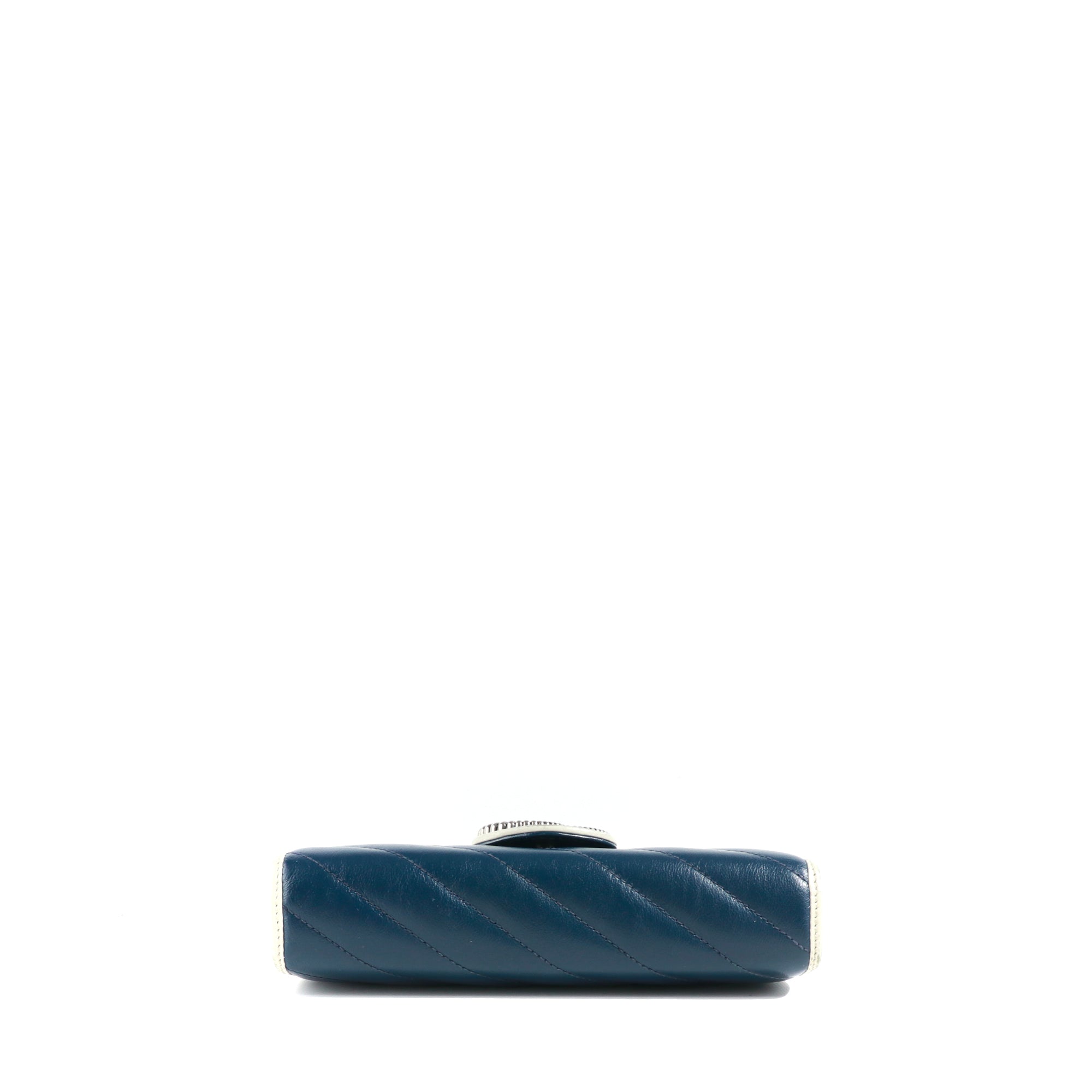 GUCCI - GG Marmont shoulder bag in navy blue leather