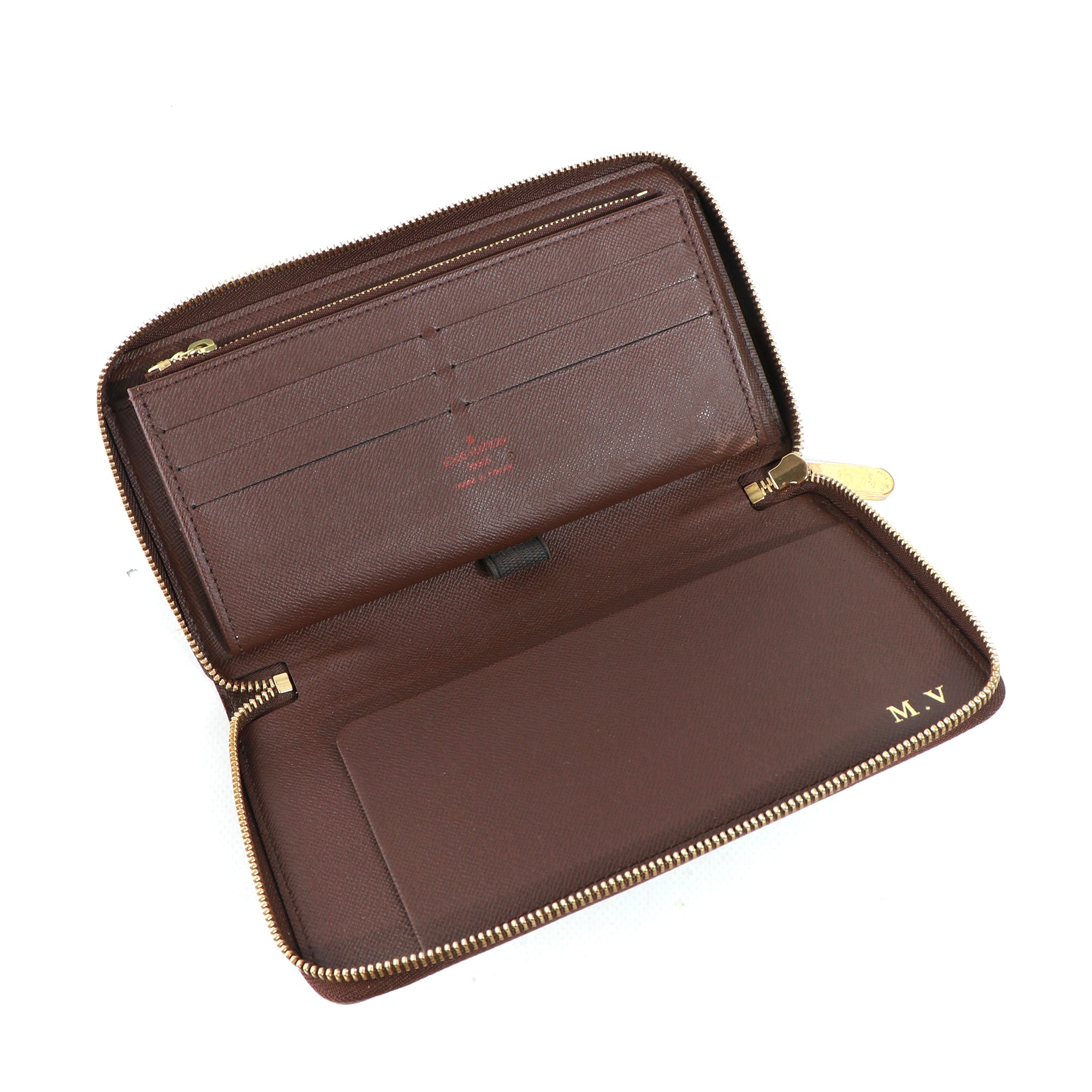 LOUIS VUITTON - Zippy Organizer wallet in ebony damier canvas
