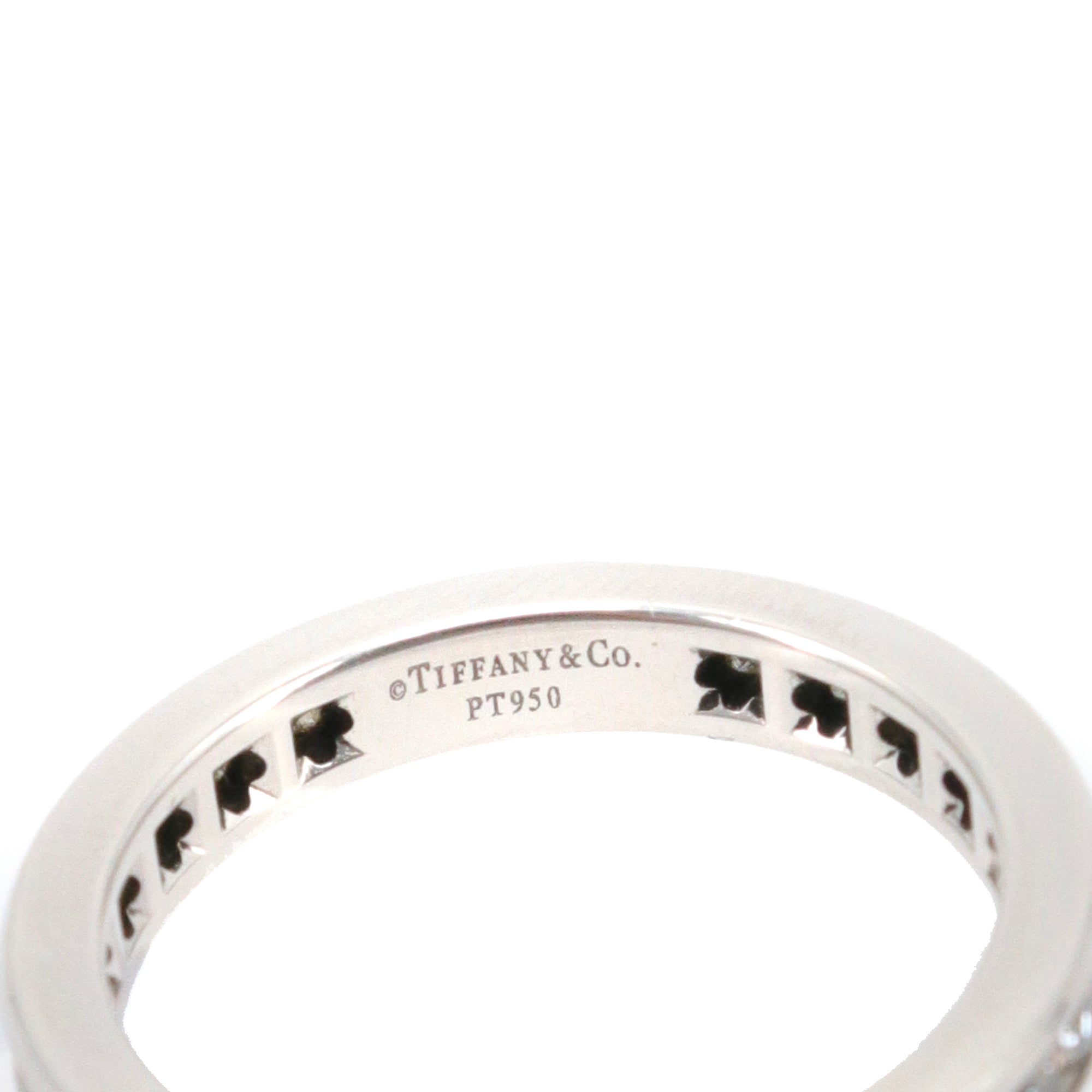 TIFFANY &amp; CO - Tiffany &amp; Co Platinum Silver Diamond Setting Wedding Ring (T50)