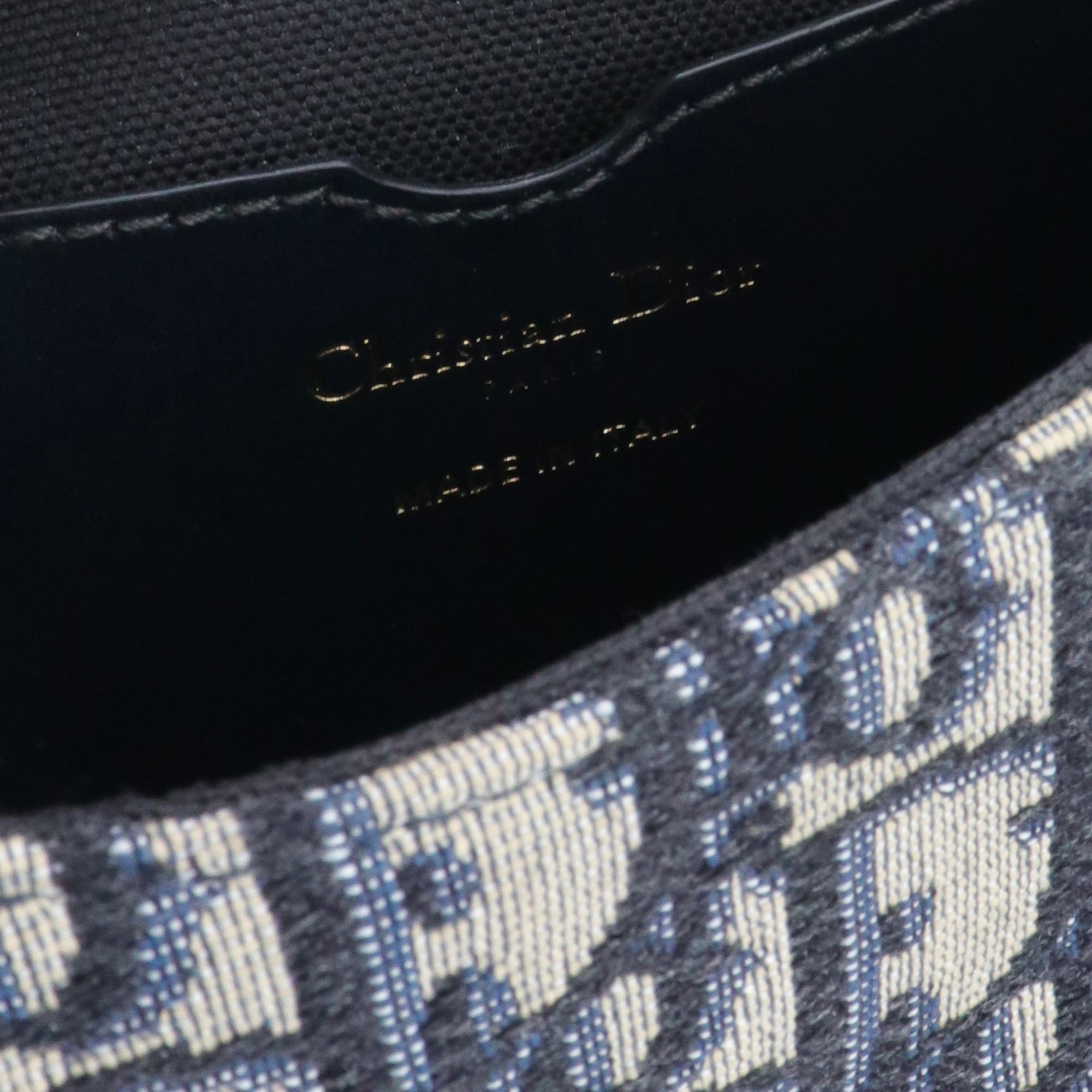 DIOR - Bobby Dior shoulder bag in navy blue Dior oblique canvas