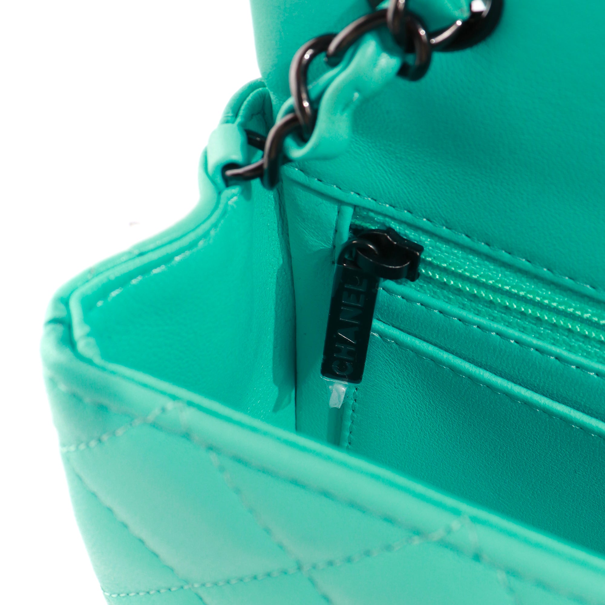 CHANEL - Timeless mini rectangle shoulder bag Tiffany Blue