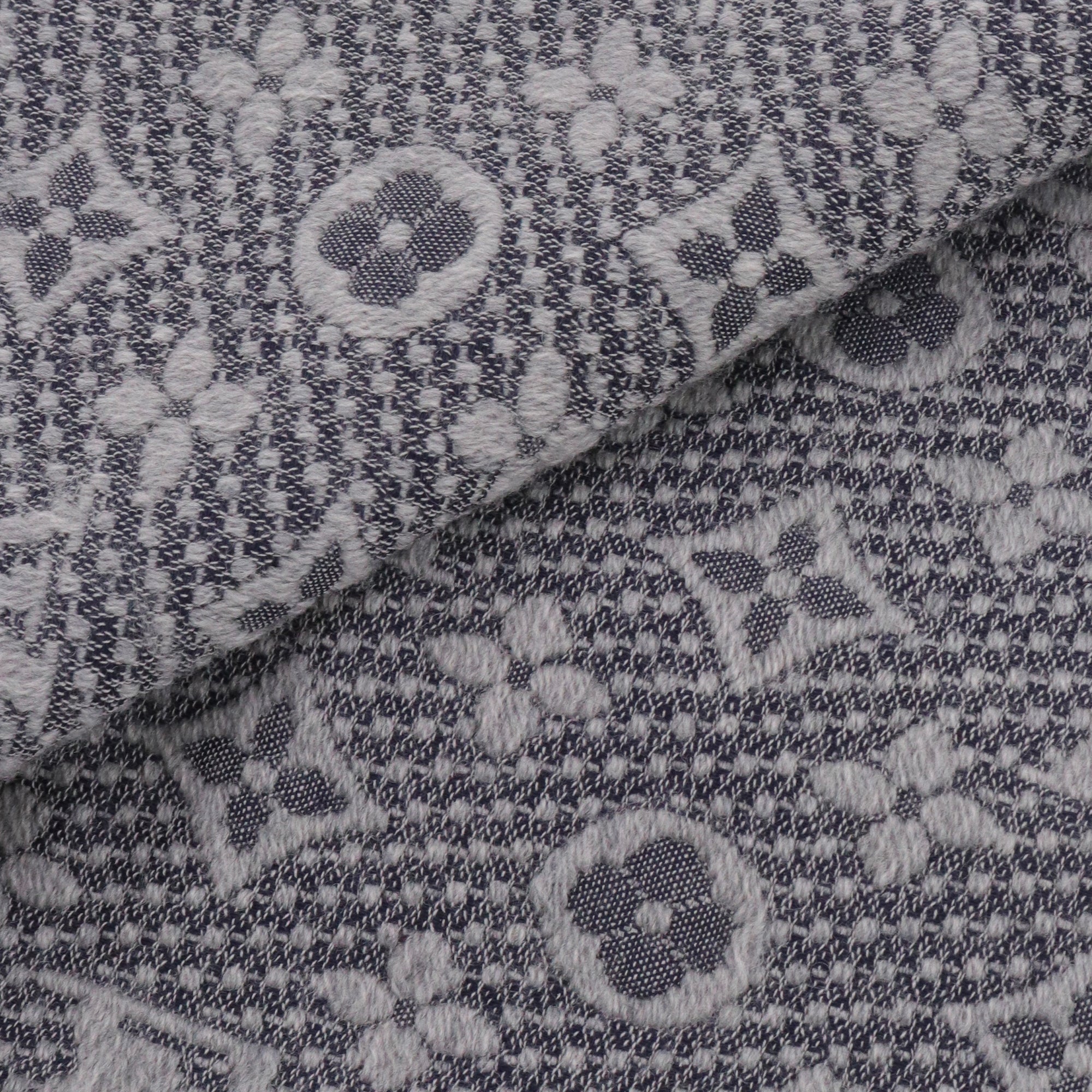LOUIS VUITTON - Écharpe Monogram Classic Louis Vuitton en laine grise