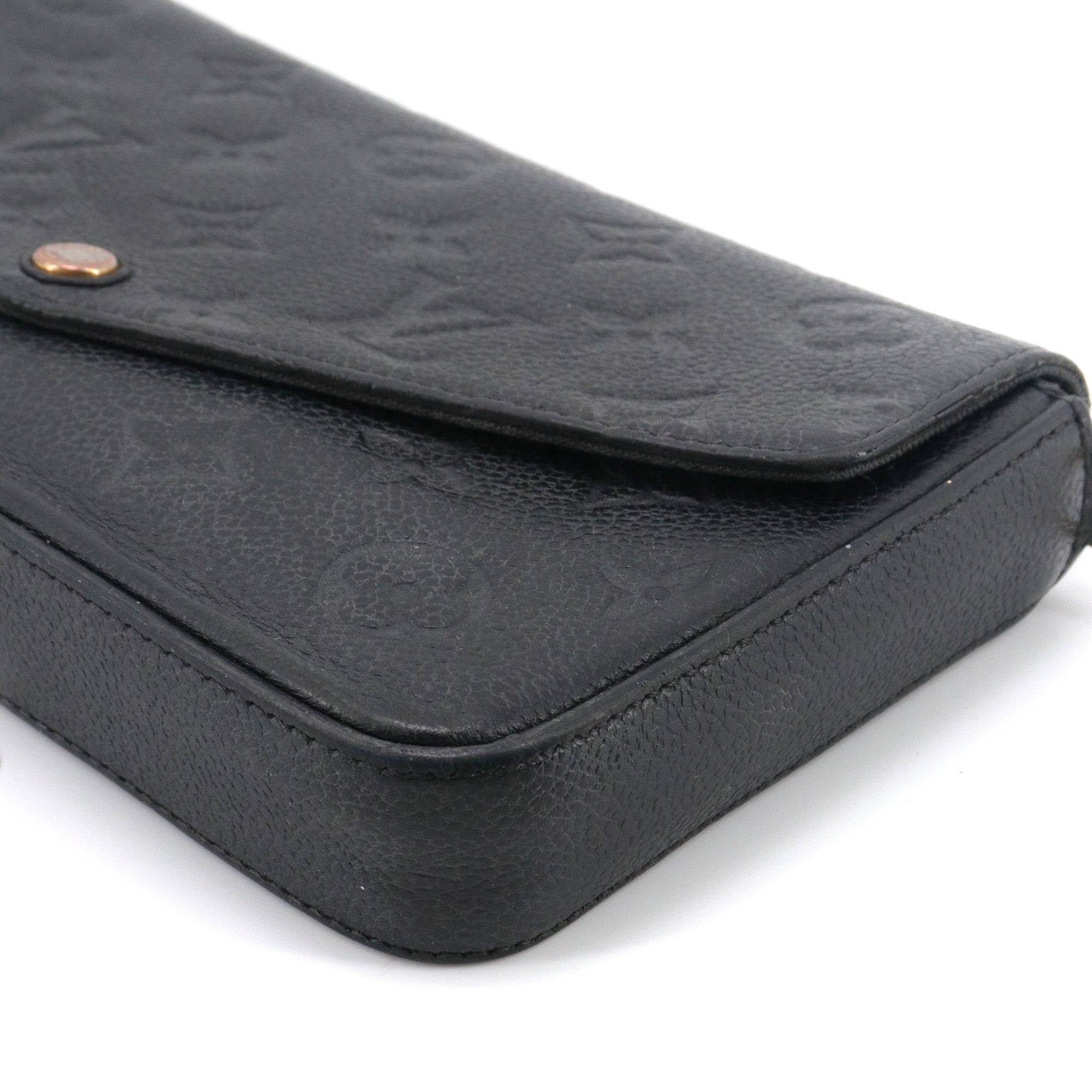 LOUIS VUITTON - Louis Vuitton Felicie pouch in black empreinte leather