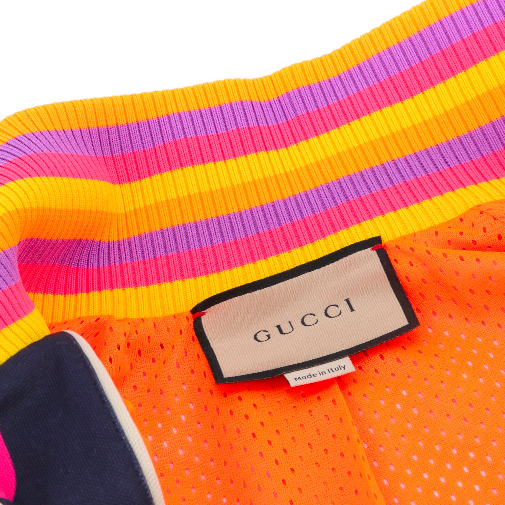 GUCCI - Veste GG Gucci en tissu bleu marine monogrammé multicolore (S)