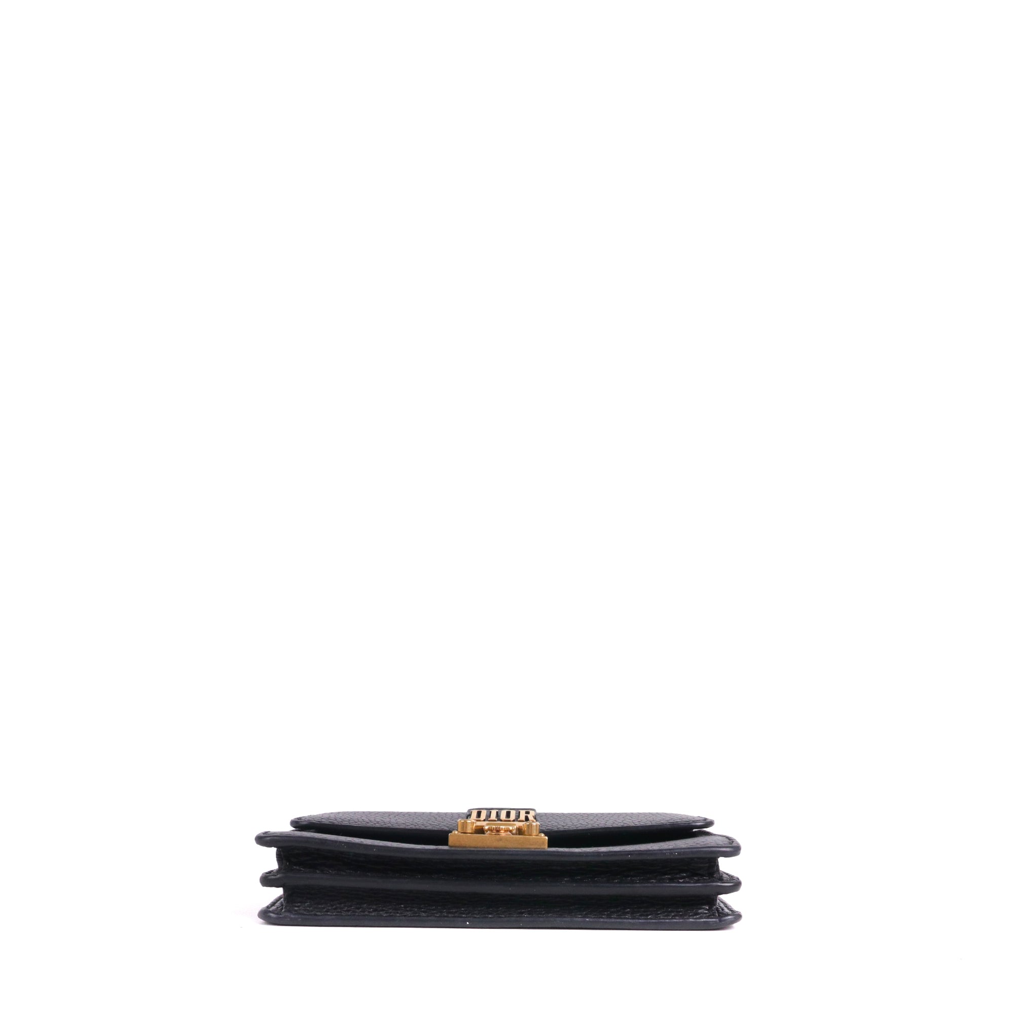 DIOR - Portefeuille Clutch Dior en cuir grainé noir