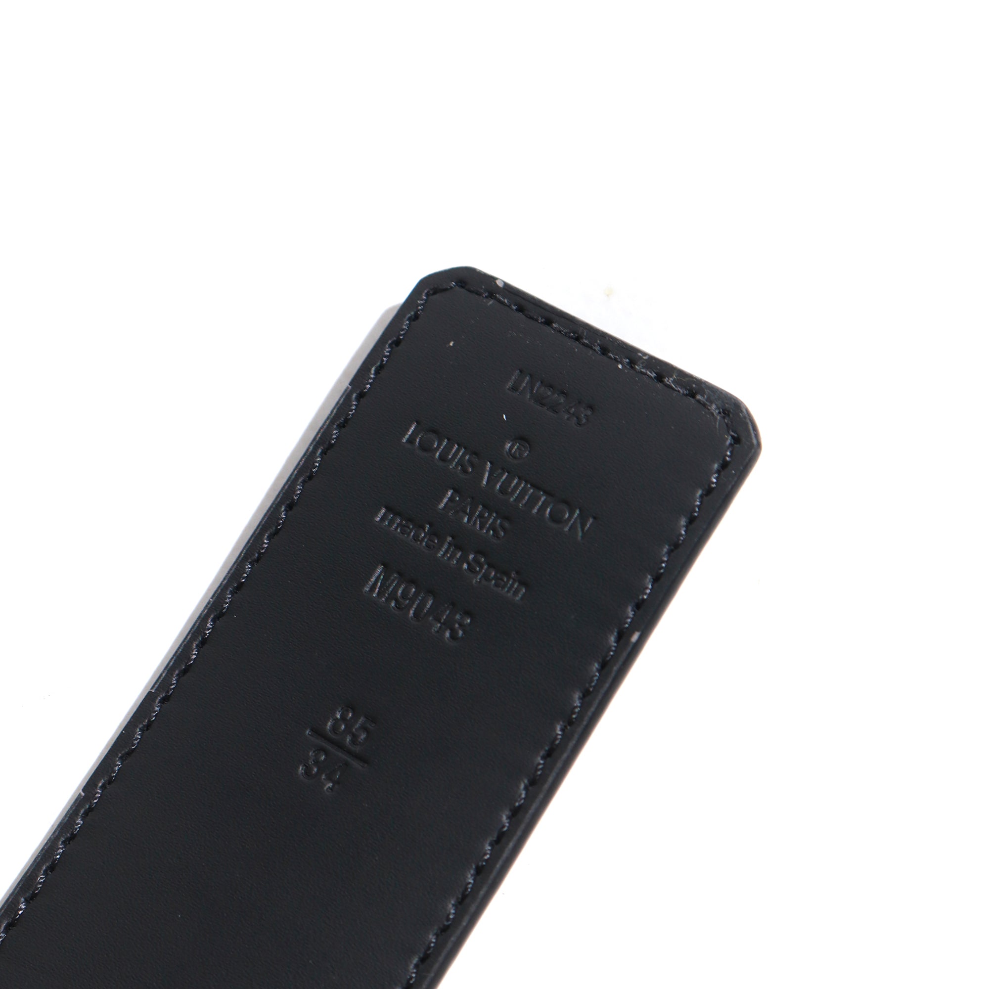 LOUIS VUITTON - Ceinture LV Initiales réversible en toile monogramme et cuir (T85)