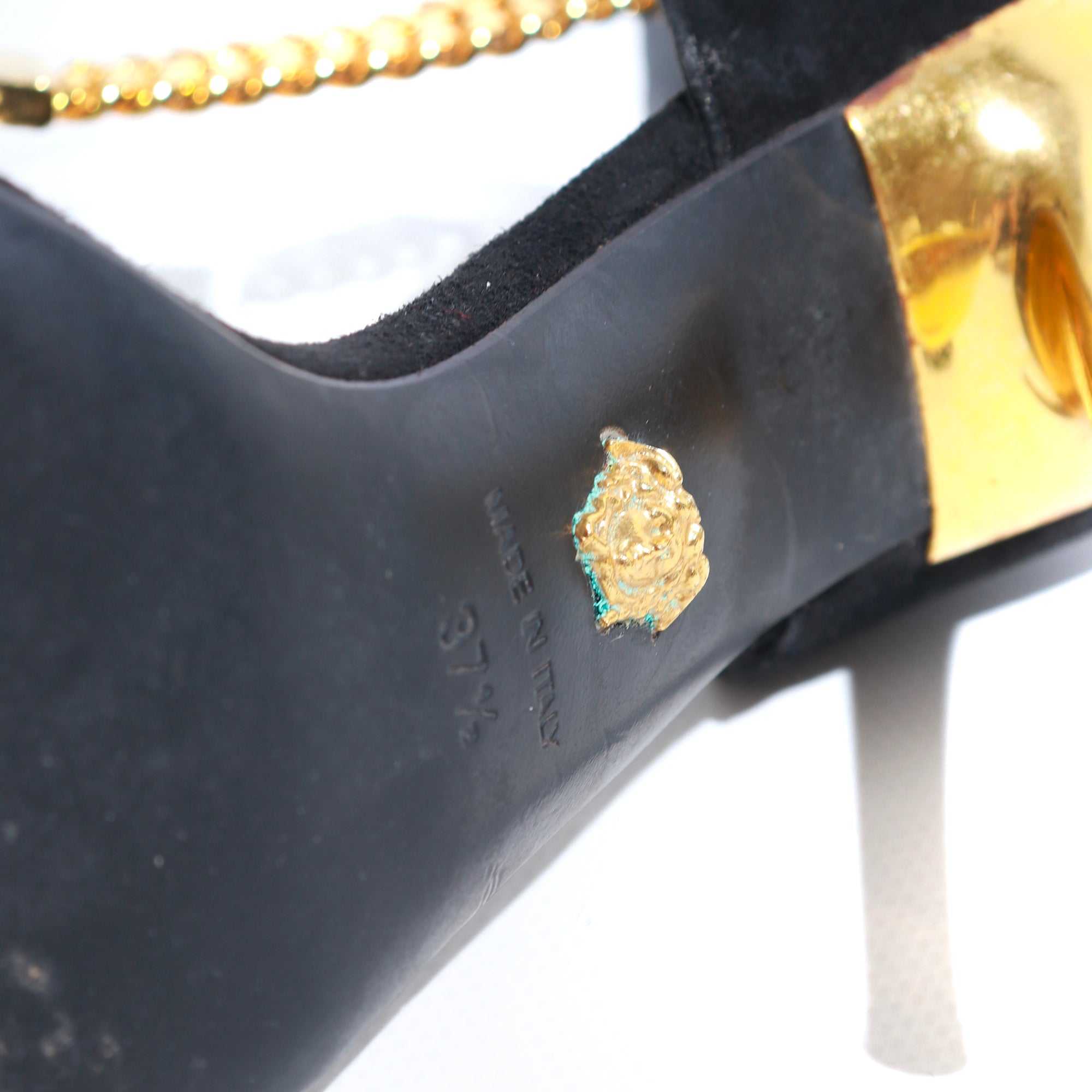 VERSACE - Medusa medal heel pumps (T37.5)