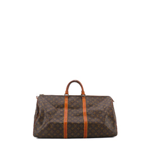 LOUIS VUITTON - Sac de voyage Keepall 55 en toile monogrammée vintage
