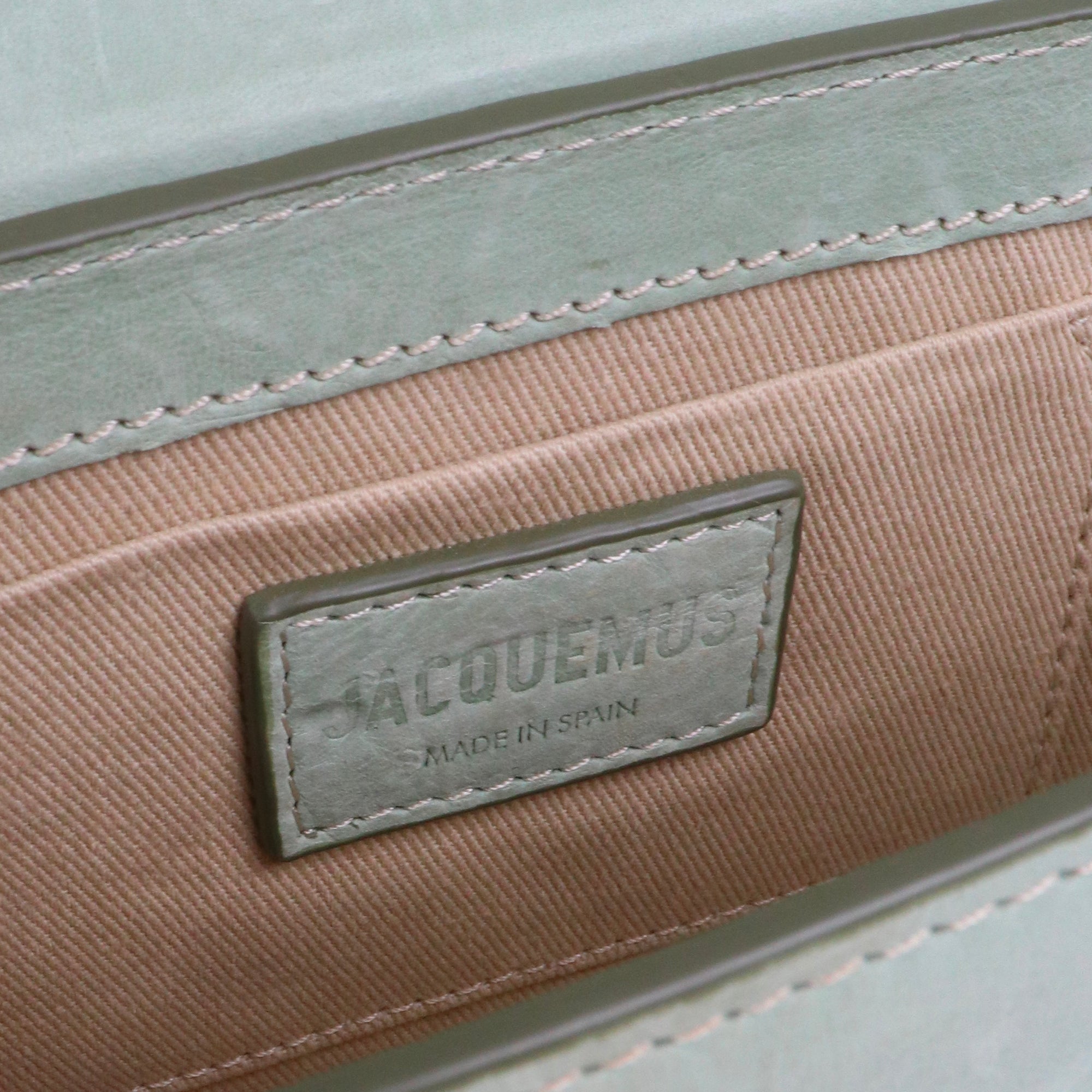JACQUEMUS - Jacquemus Chiquito long shoulder bag in light green nubuck