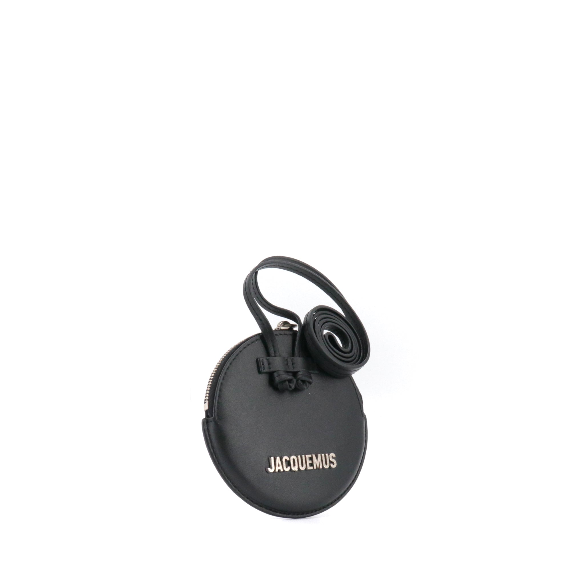 JACQUEMUS - Porte monnaie Le Pitchou Jacquemus en cuir lisse noir