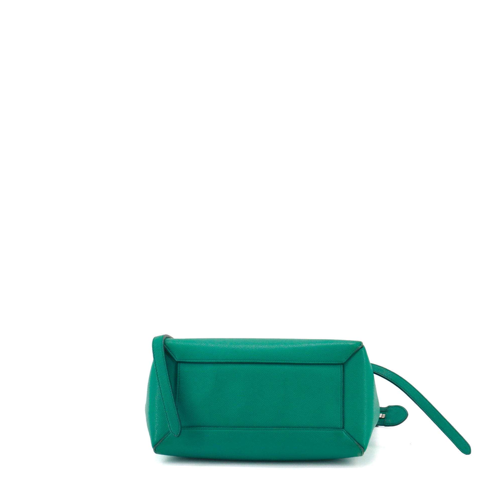 CELINE - Sac à bandoulière Belt Nano Celine en cuir grainé vert jade