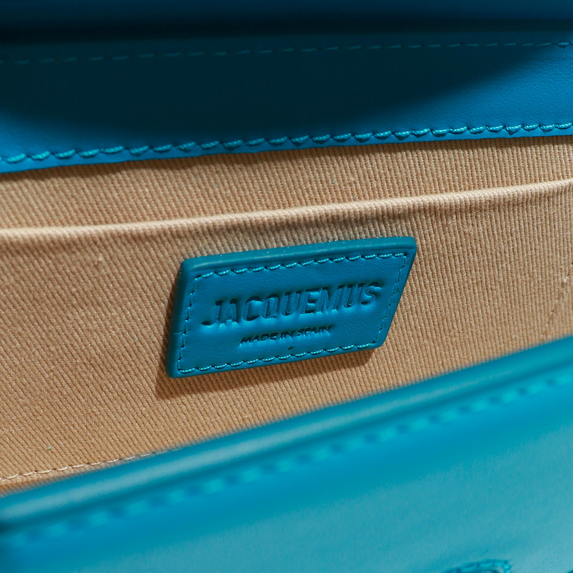 JACQUEMUS - Sac Rond shoulder bag in blue leather