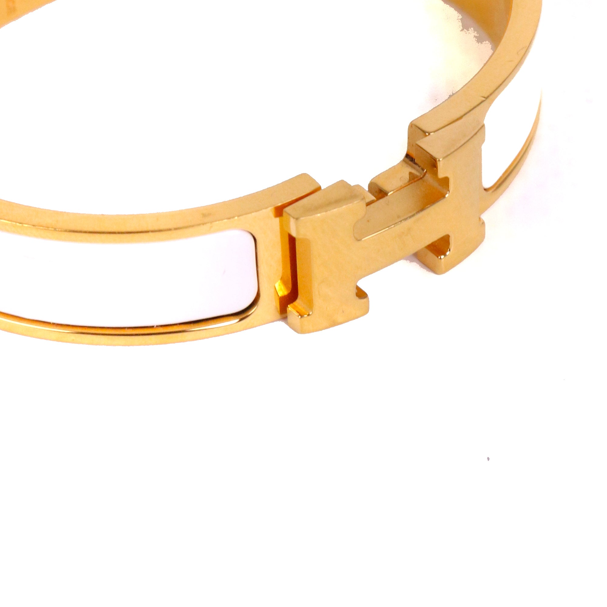 HERMÈS - Clic Clac H bracelet in orange enamel (T0)