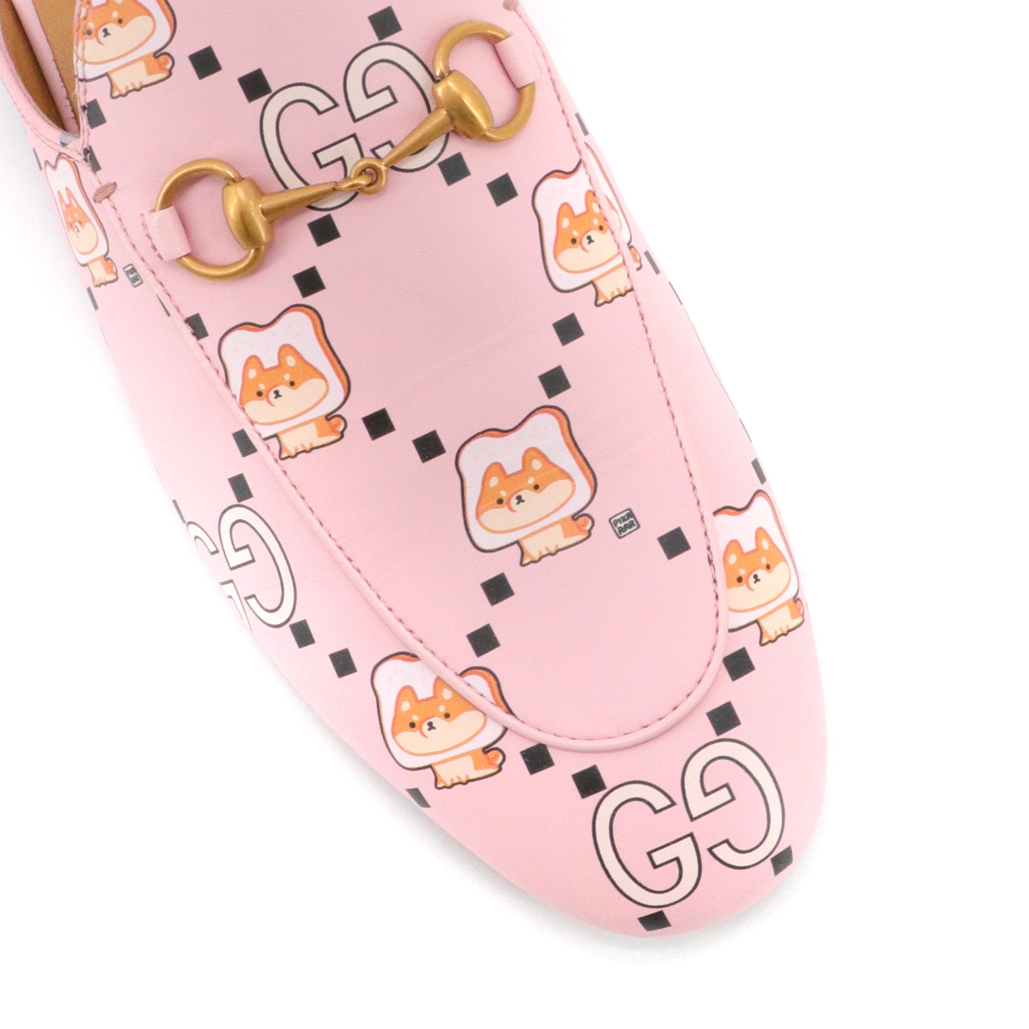 GUCCI - Princetown Kawaii x Pikarar Gucci mules in pink leather (T40.5)