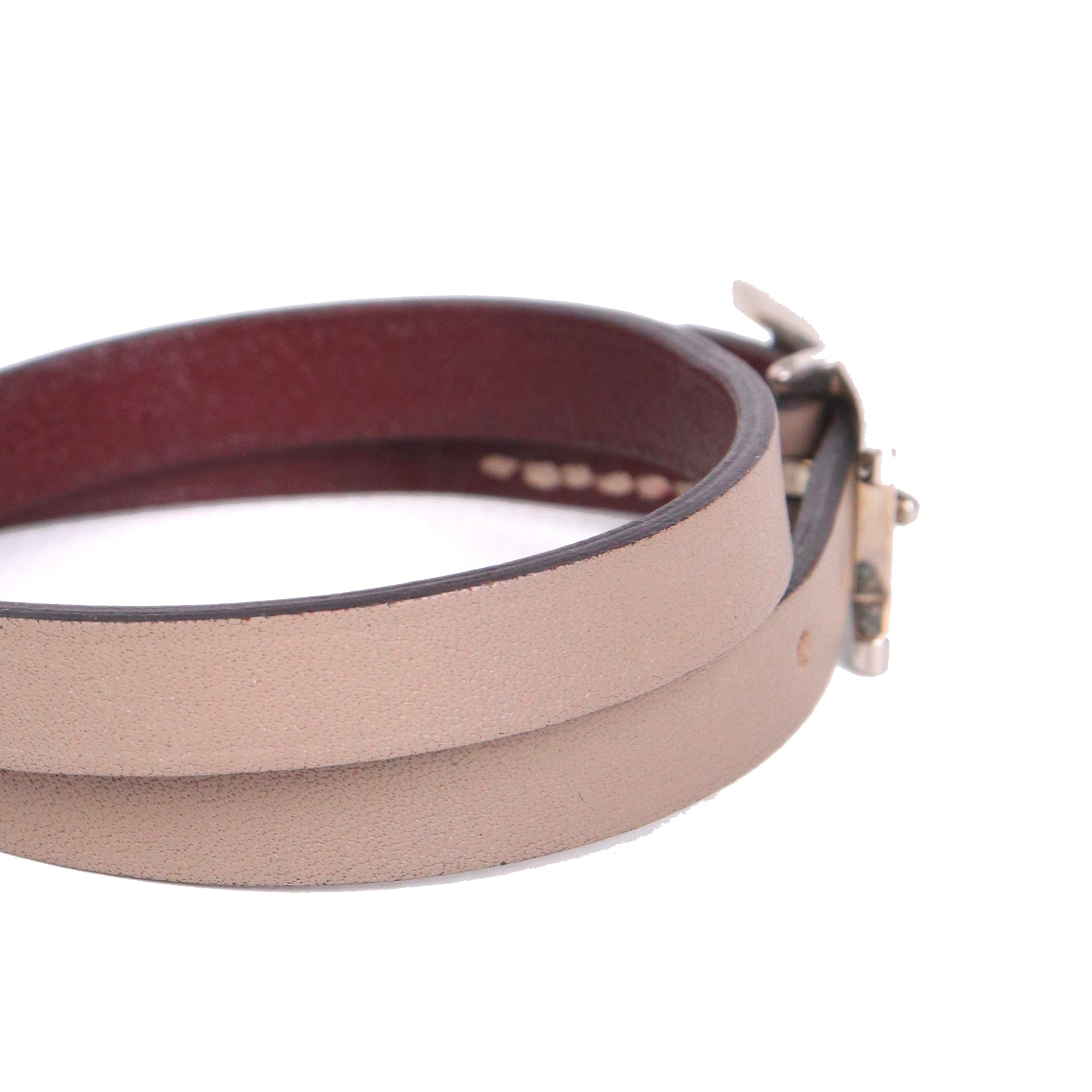 HERMÈS - Behapi Double Tour bracelet in black and gold leather
