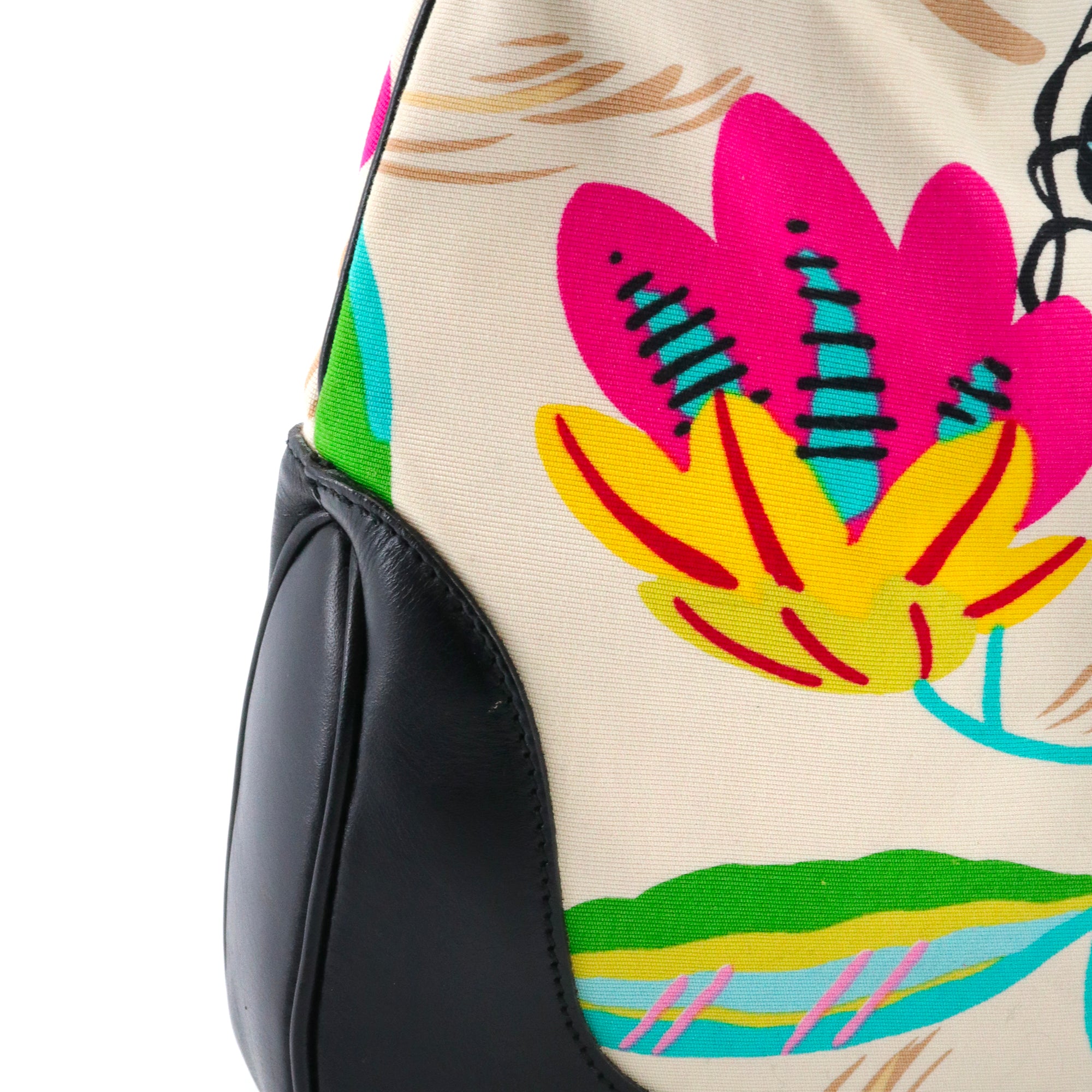 GUCCI - Sac à épaule Jackie Gucci en toile fleurie multicolore