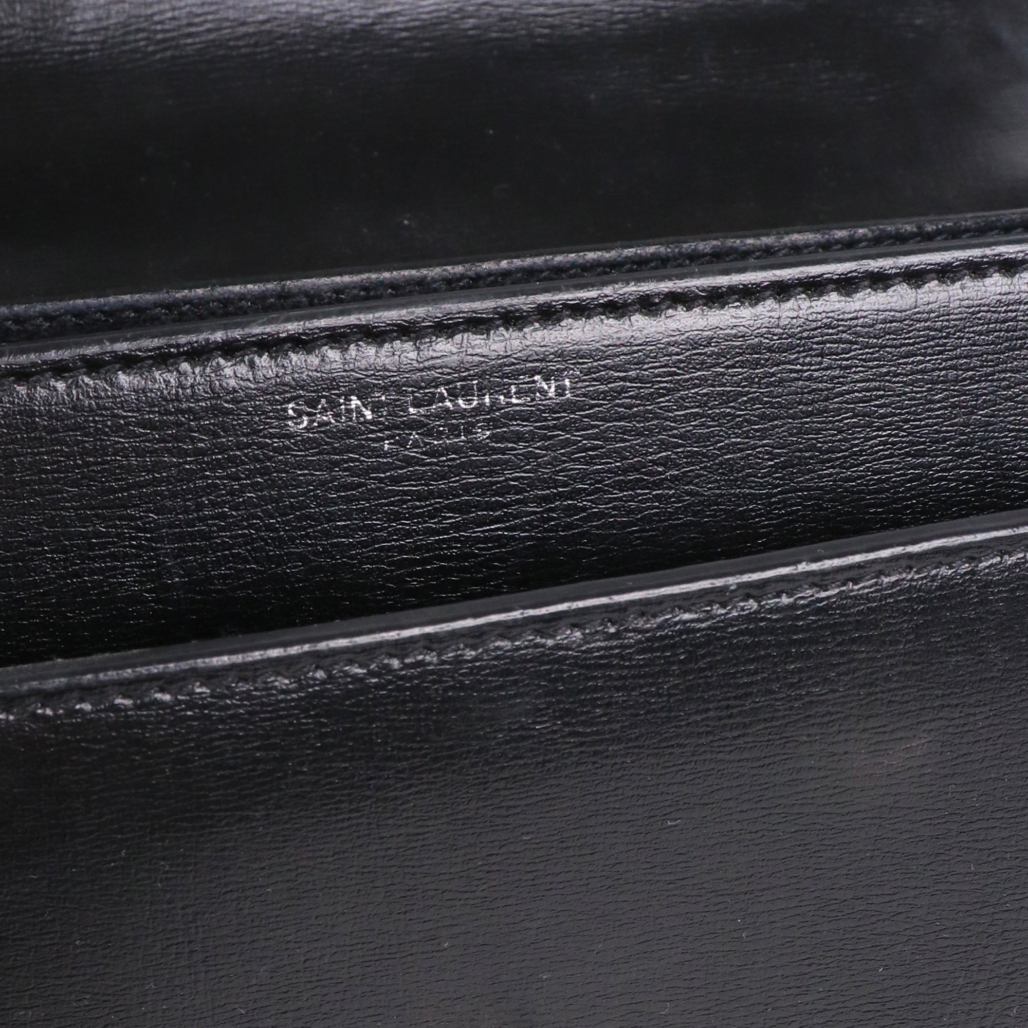 SAINT LAURENT - Medium Sunset shoulder bag in black crocodile-embossed leather