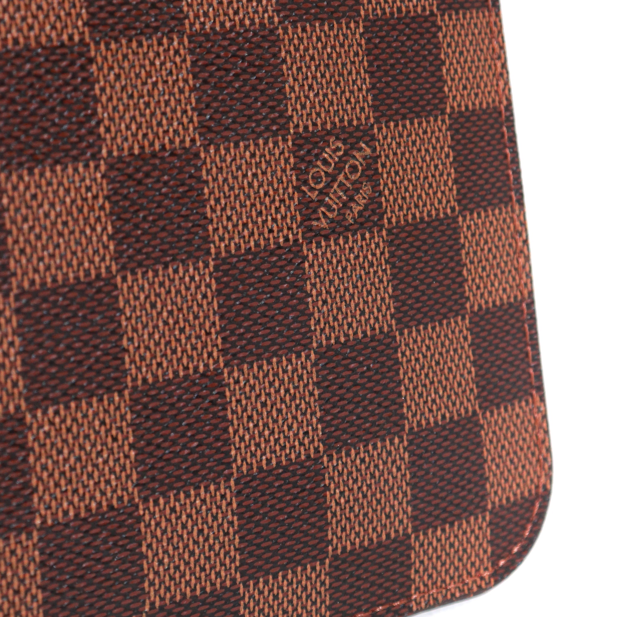 LOUIS VUITTON - Pochette en toile enduite damier ébène