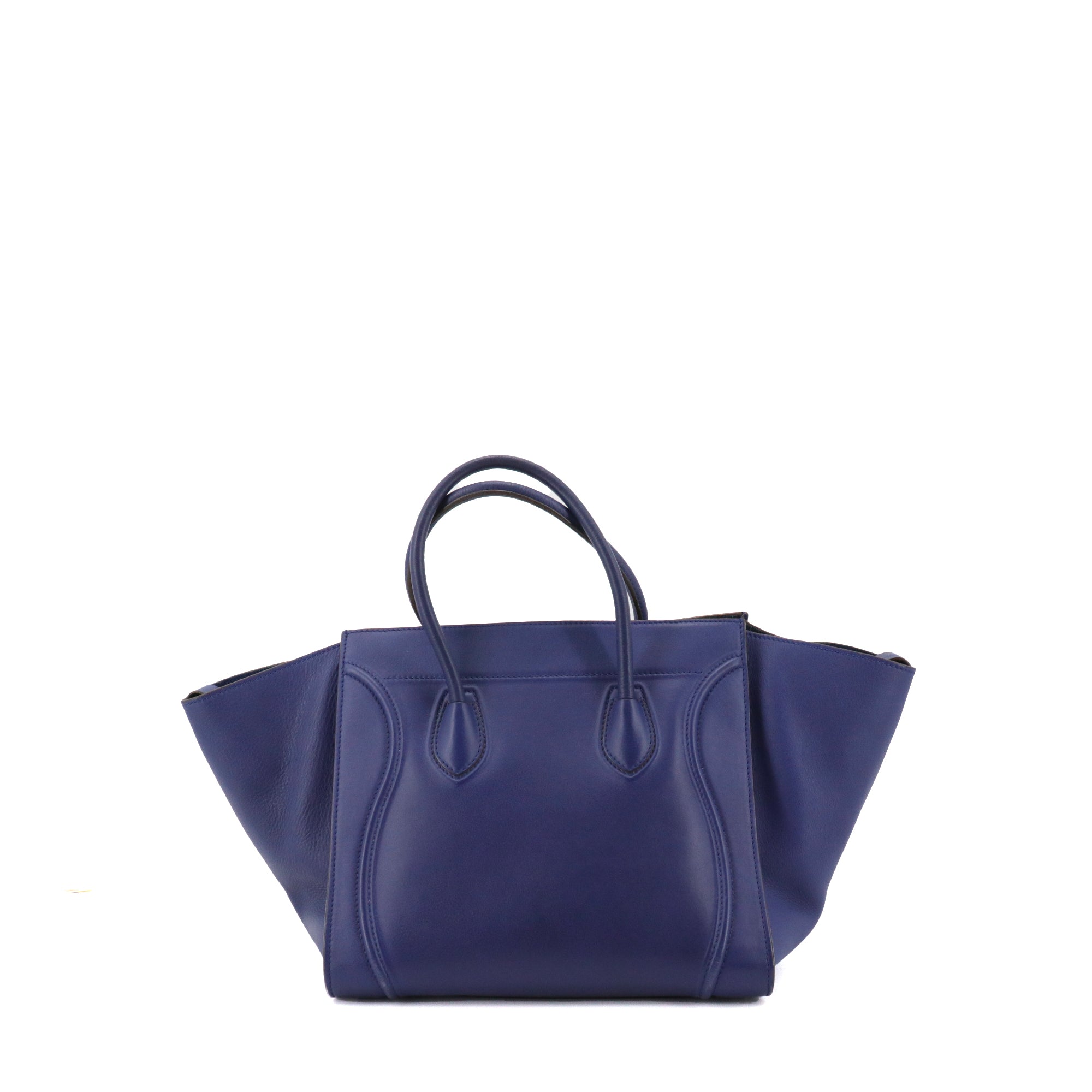 CELINE - Sac à main Luggage Celine en cuir bleu