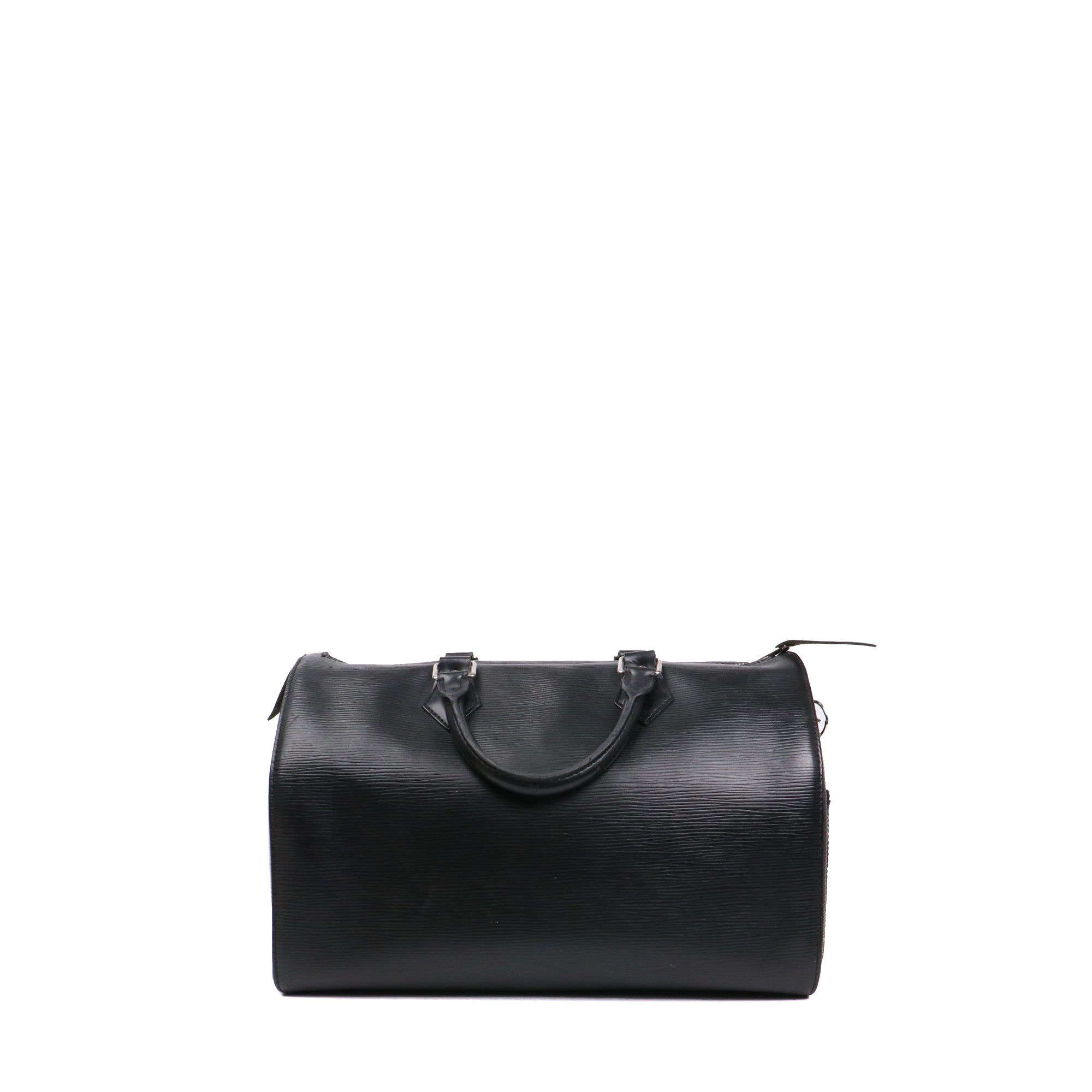 LOUIS VUITTON - Sac à main Speedy 35 Louis Vuitton en cuir épi noir