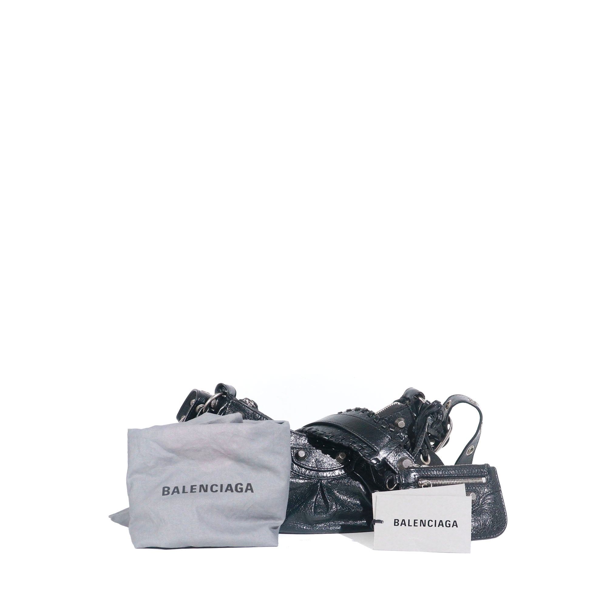 BALENCIAGA - Cagole XS shoulder bag in black leather