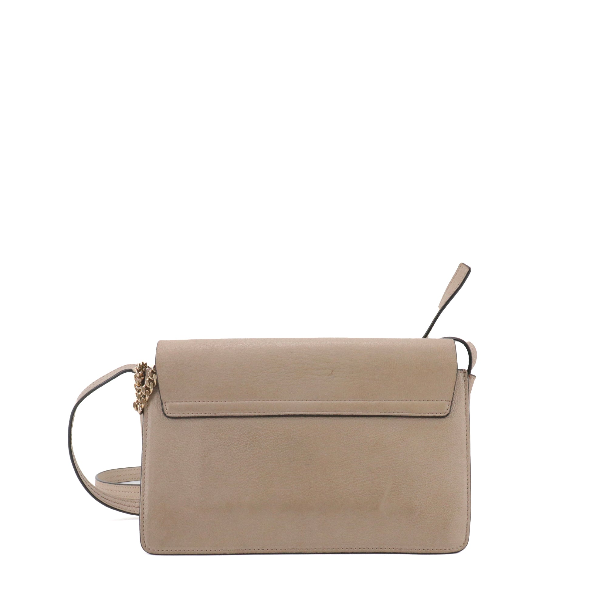 CHLOÉ - Chloé Faye PM shoulder bag in taupe grained leather