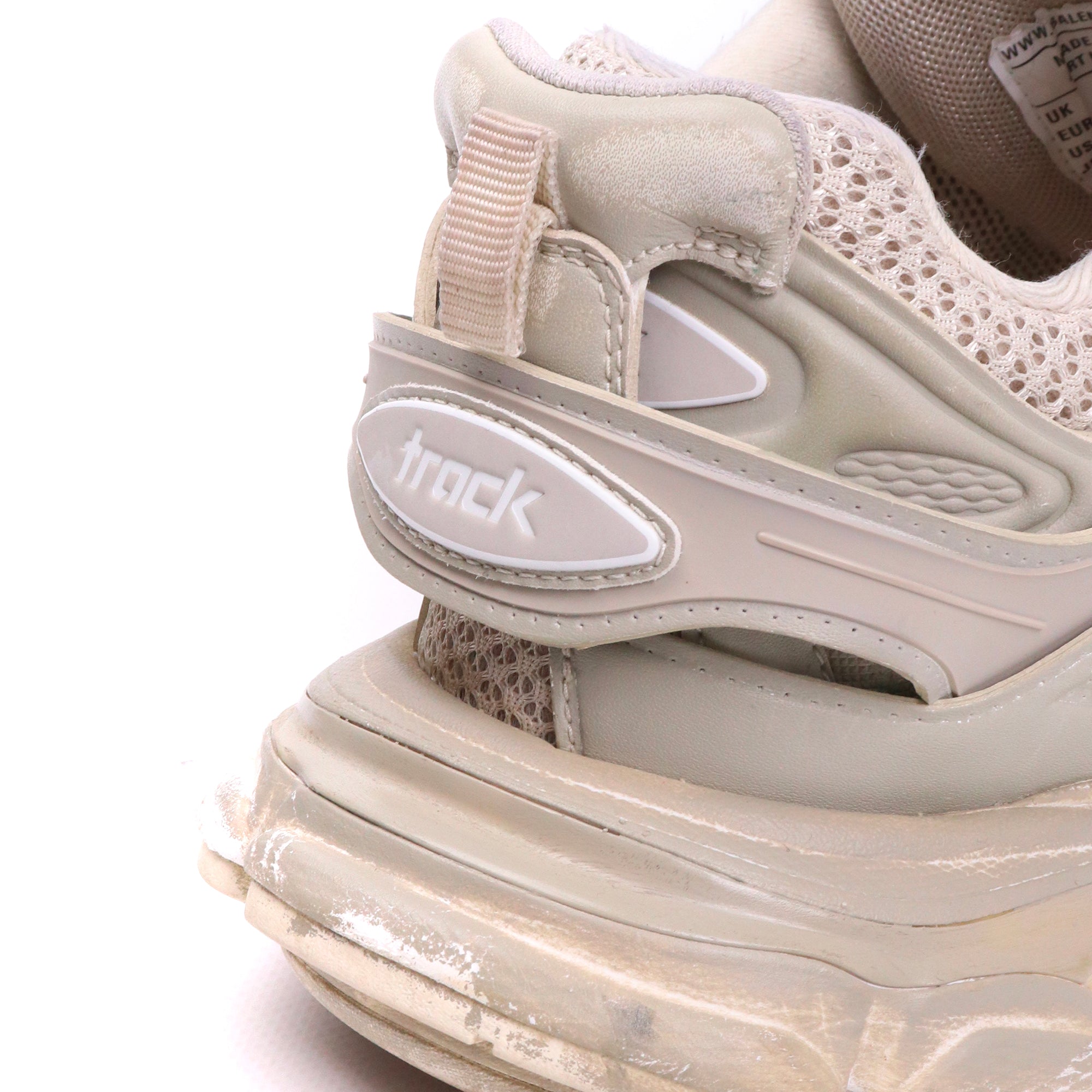BALENCIAGA - Sneakers Track Balenciaga en cuir gris (T42)