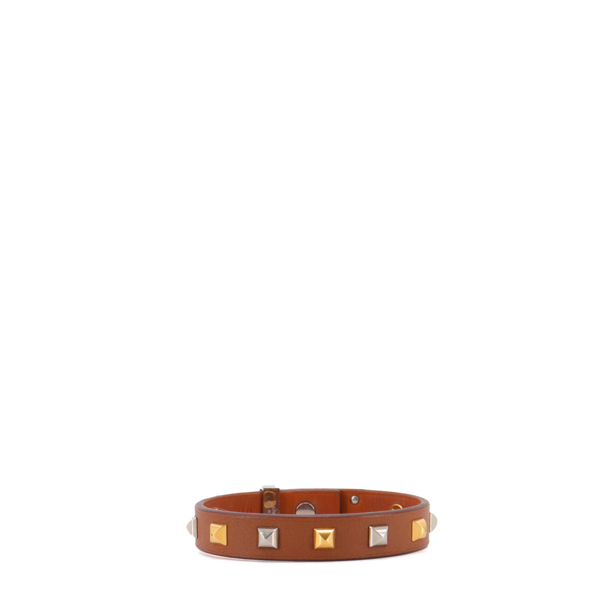 HERMÈS - Mini Dog Hermès bracelet in gold leather (T3)