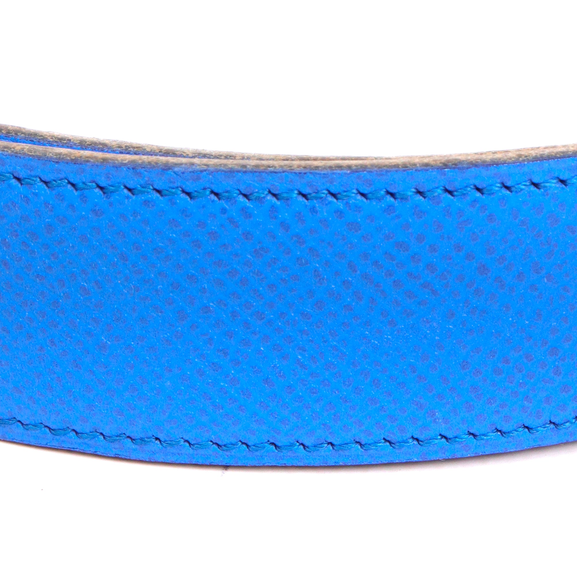 HERMÈS - Reversible belt with gold buckle (T75)