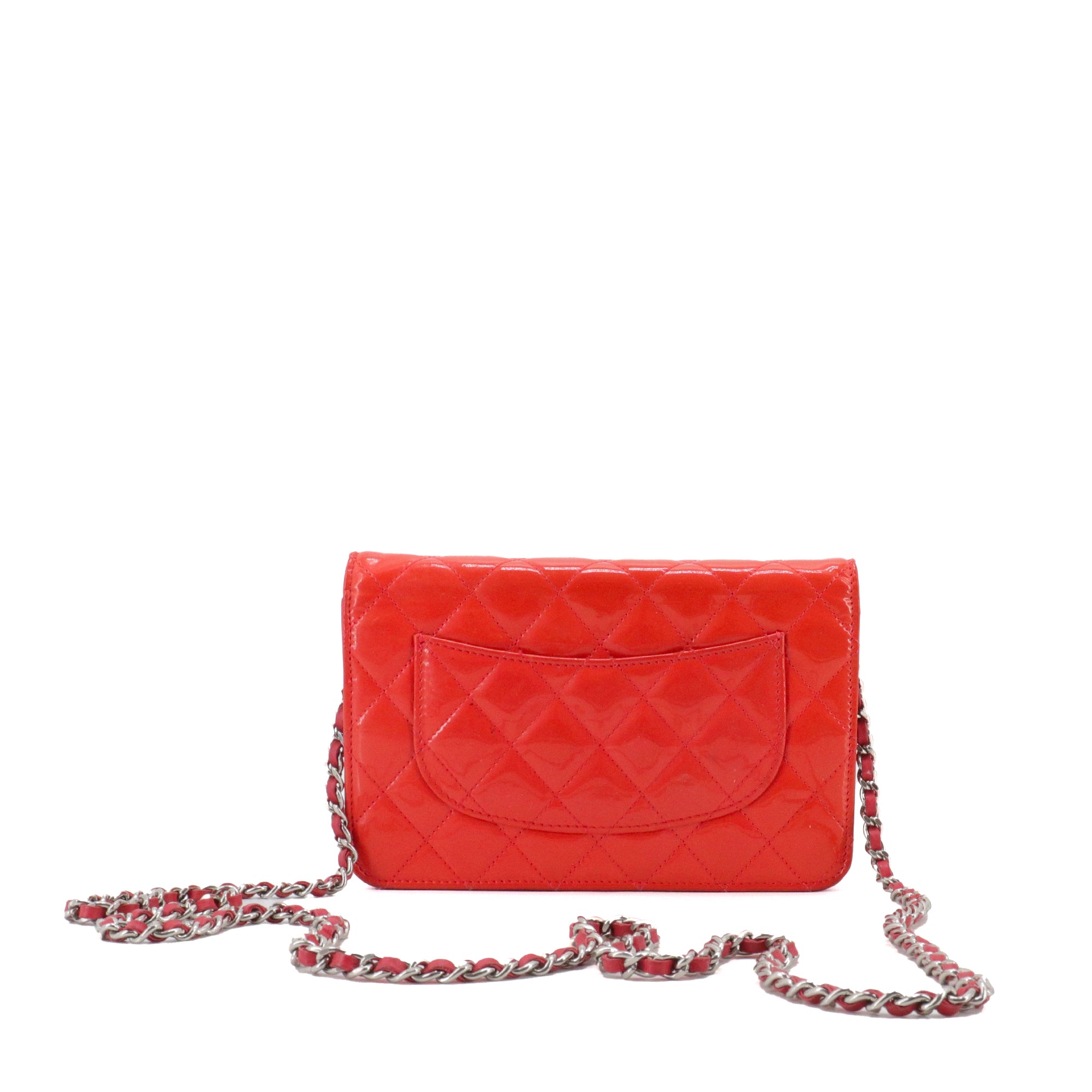 CHANEL - Chanel Wallet On Chain shoulder bag in pink patent leather