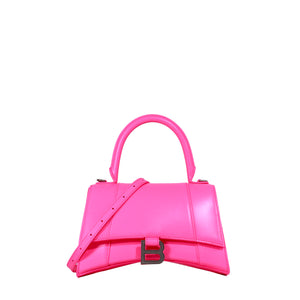 BALENCIAGA - Hourglass Balenciaga Small Size shoulder bag in pink smooth leather