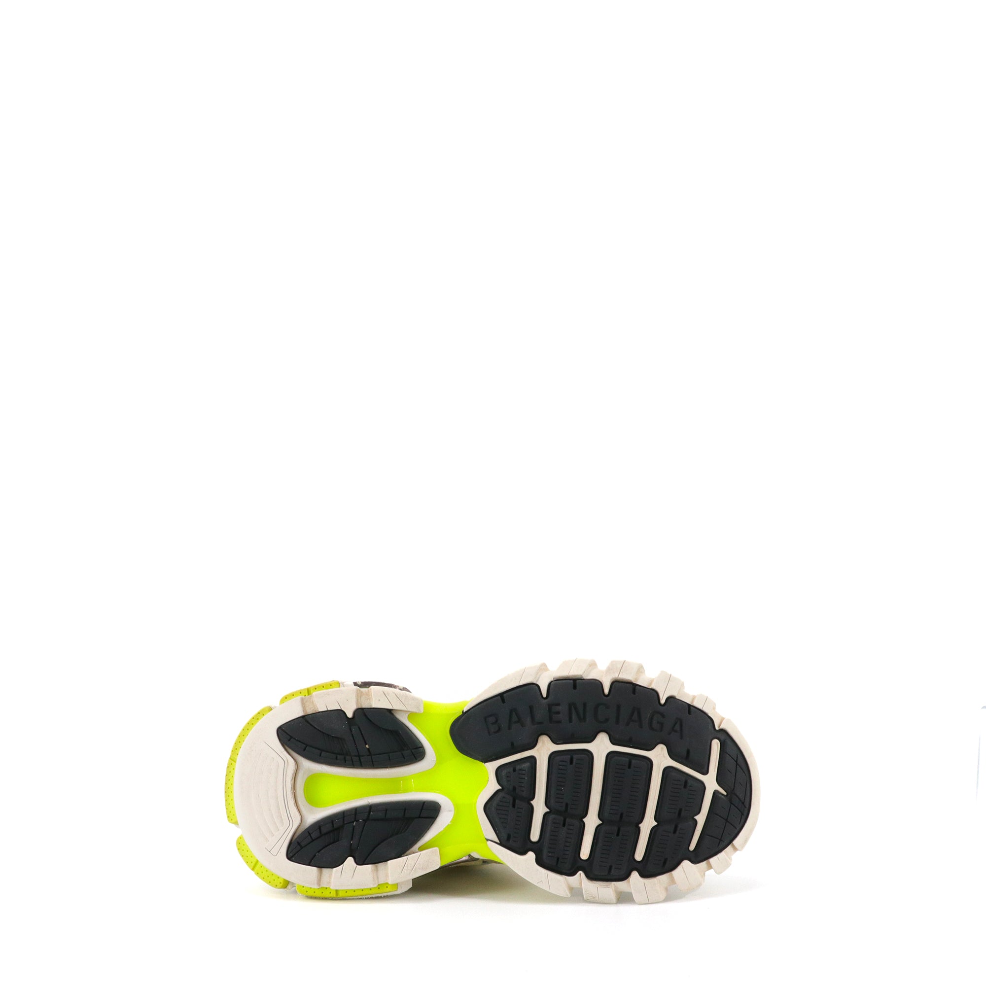 BALENCIAGA - Sneakers Track Balenciaga en cuir et toile blanche et verte (T38)