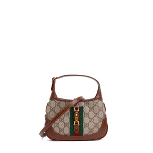 GUCCI - Sac à bandoulière Jackie 1961 Mini Gucci en toile monogrammée et cuir