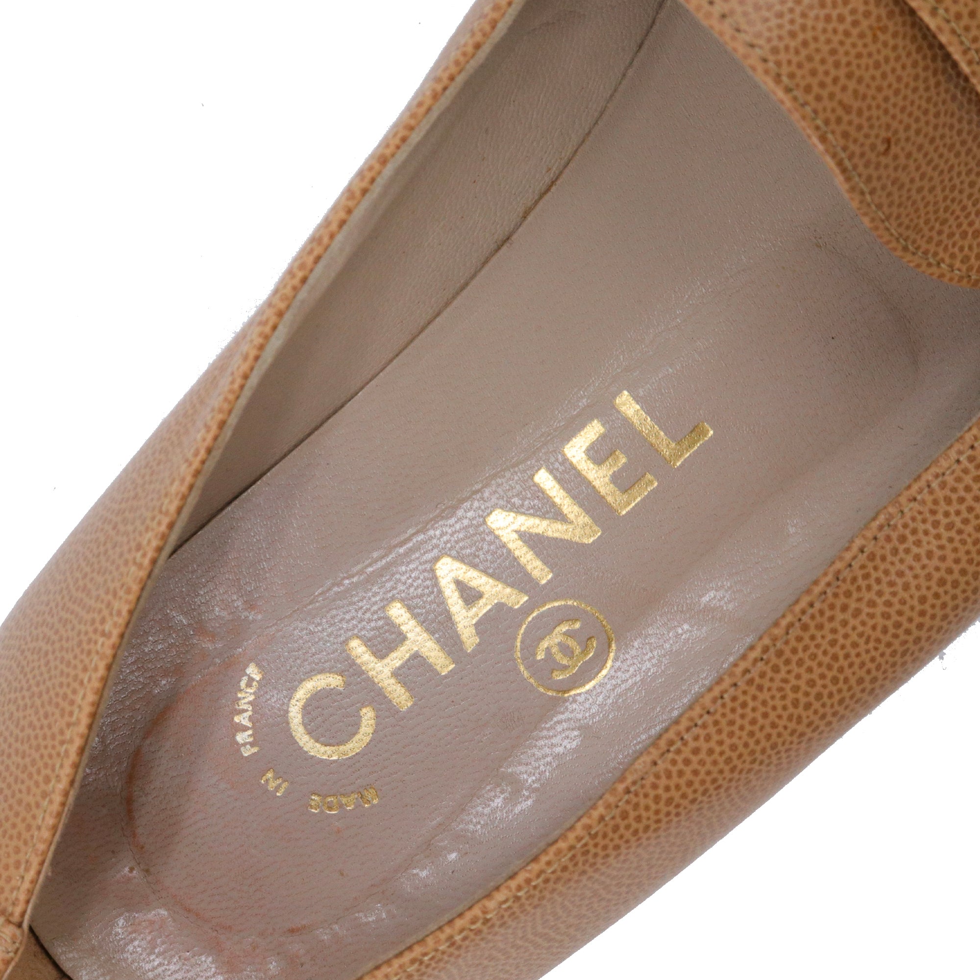 CHANEL - Chanel brown grained leather loafers (size 38)