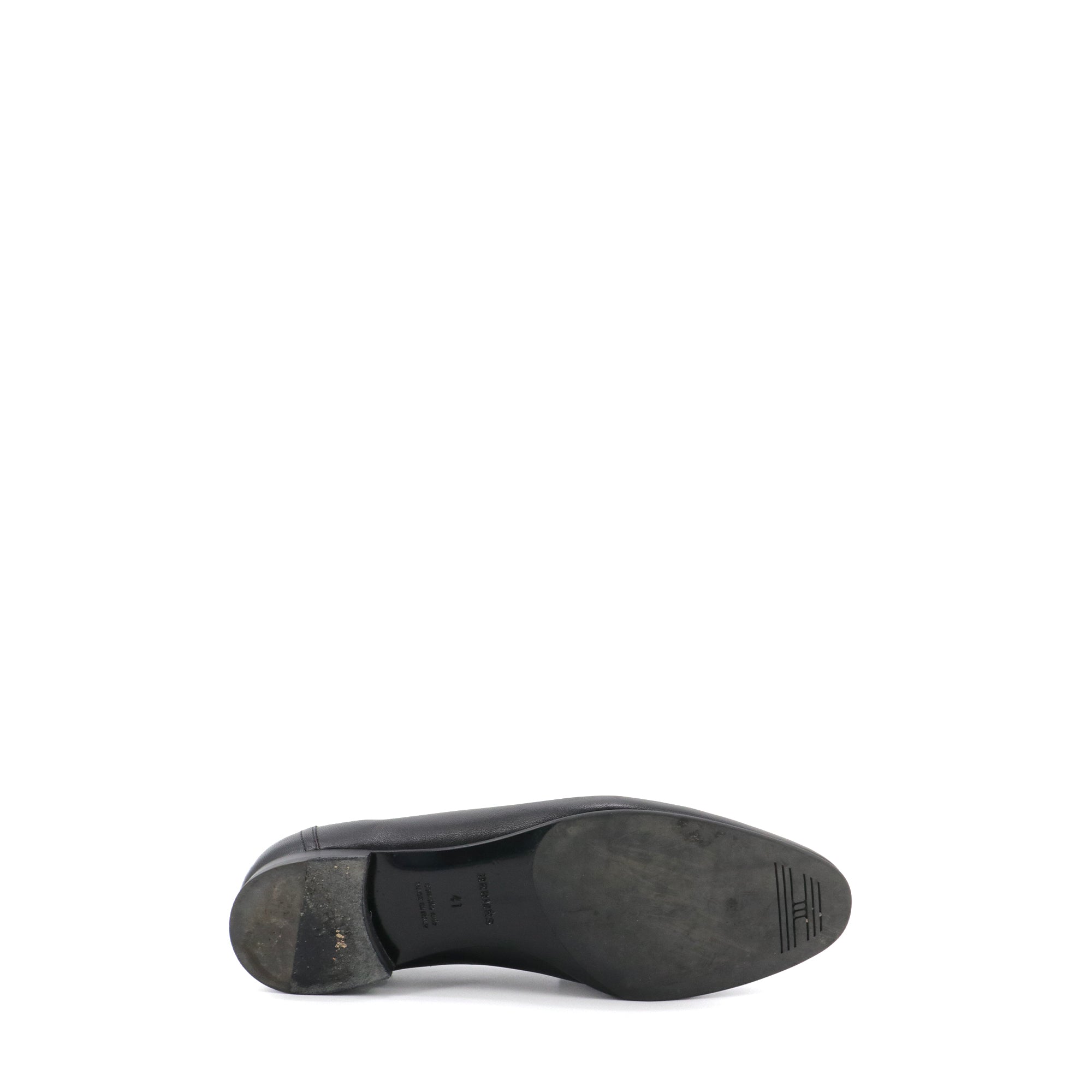 HERMÈS - Royal Hermès loafers in black leather (T41)