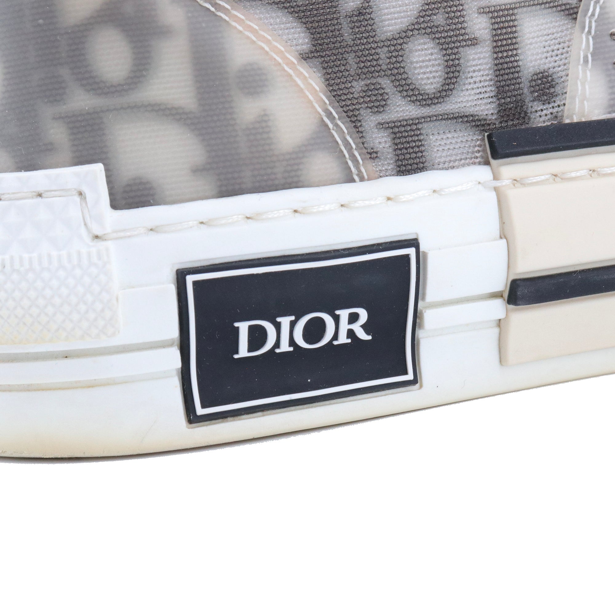 DIOR - Sneakers B23 Dior en toile oblique blanche et noire (T38)
