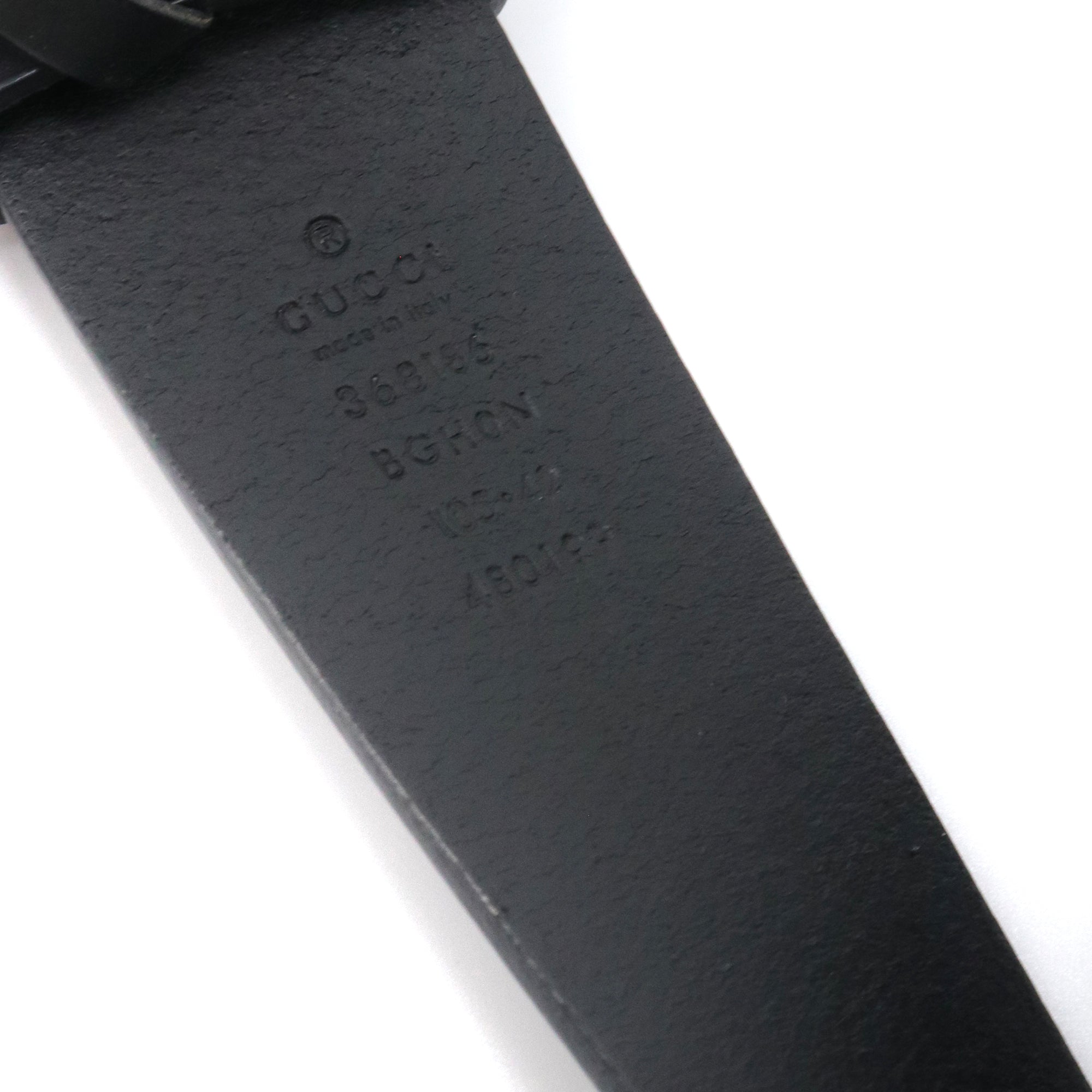 GUCCI - Ceinture GG Gucci en cuir noir (T105)