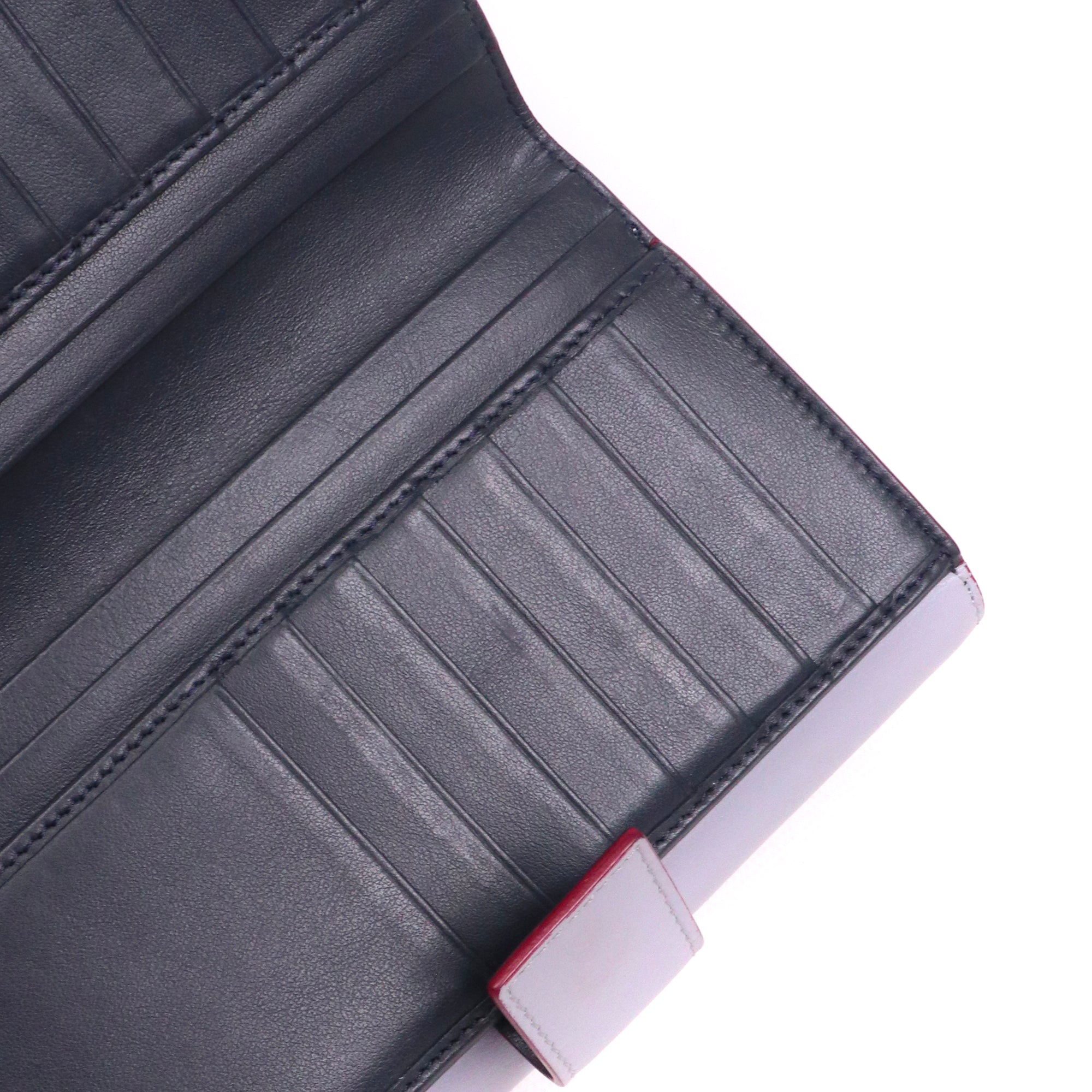FENDI - Portefeuille Fendi en cuir lisse gris