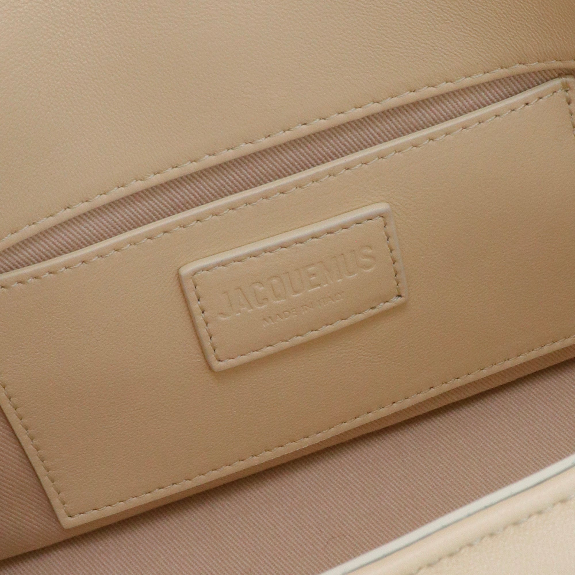 JACQUEMUS - Jacquemus Le Bambimou shoulder bag in beige leather