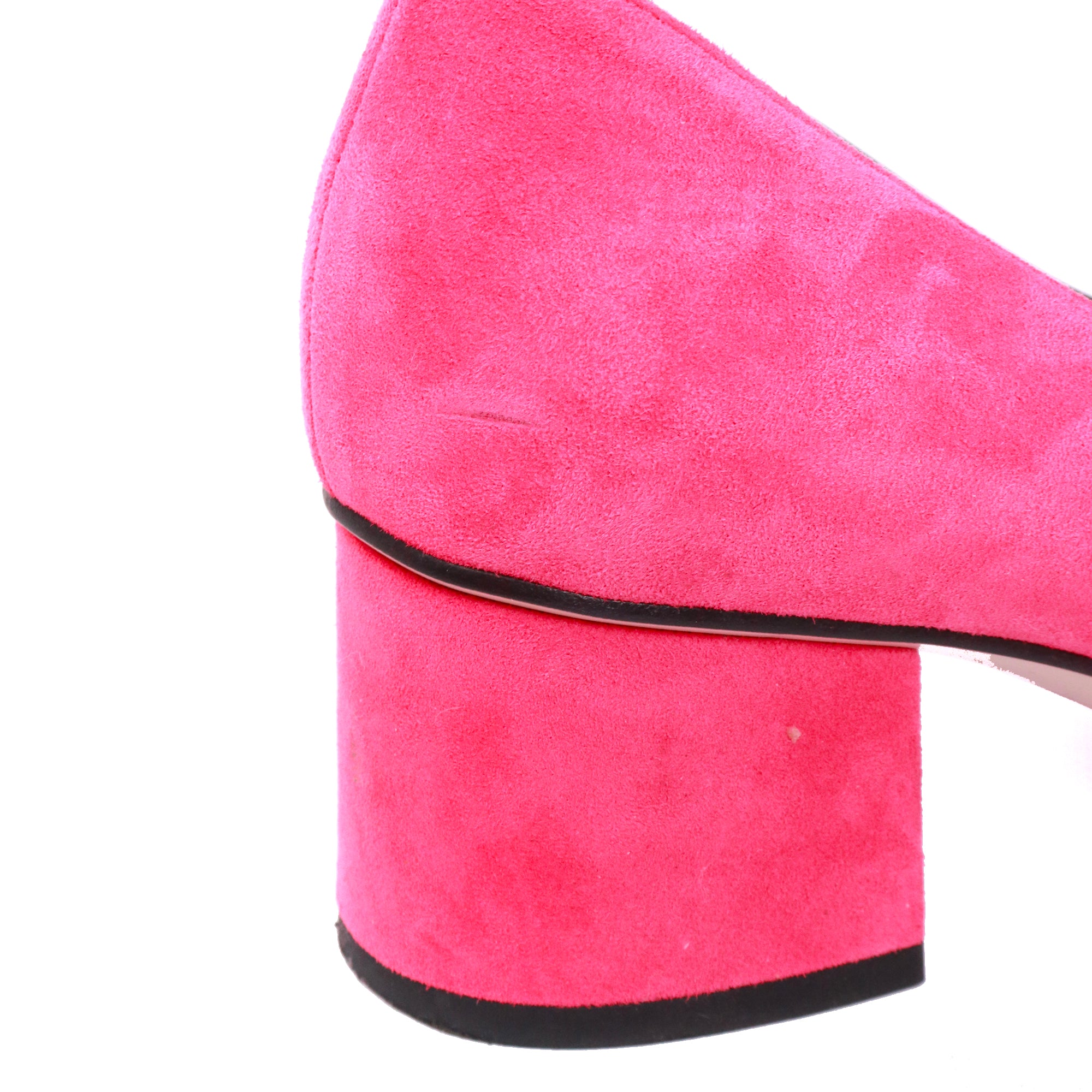 GUCCI - Escarpins Marmont Gucci en daim rose (T38)