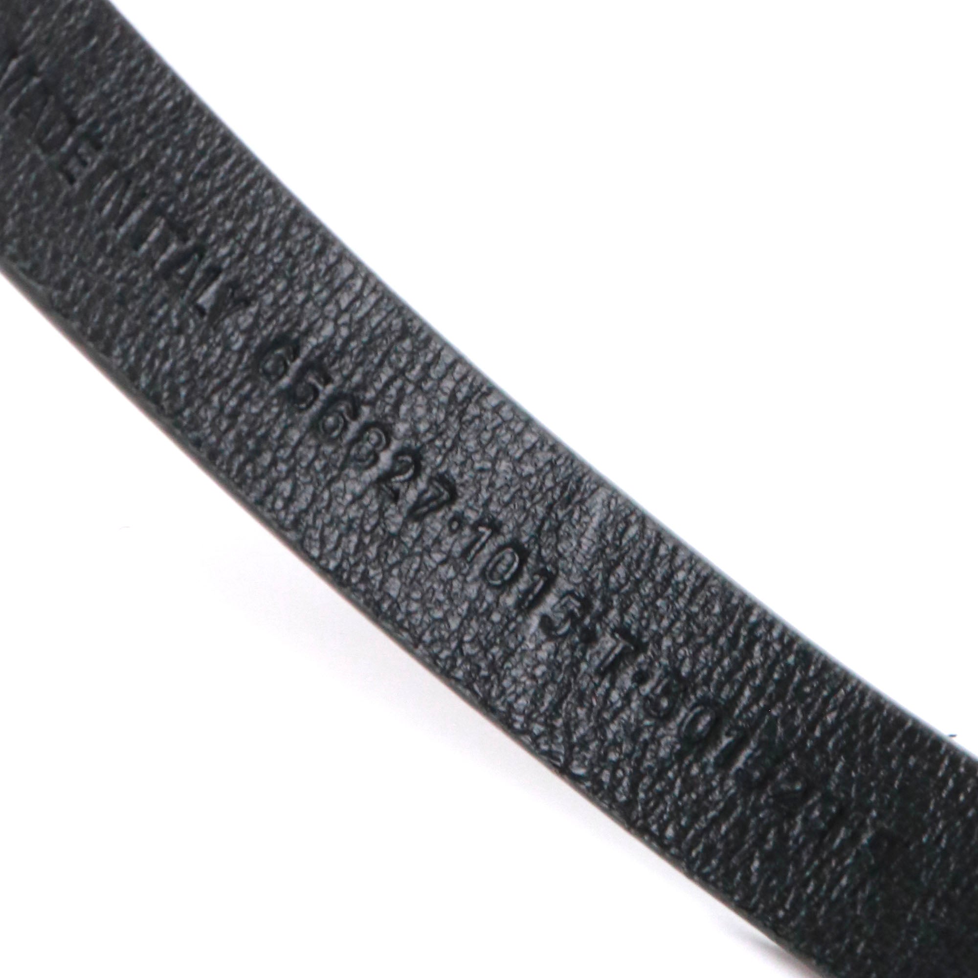 BALENCIAGA - Balenciaga croc-embossed BB bracelet in black patent leather 