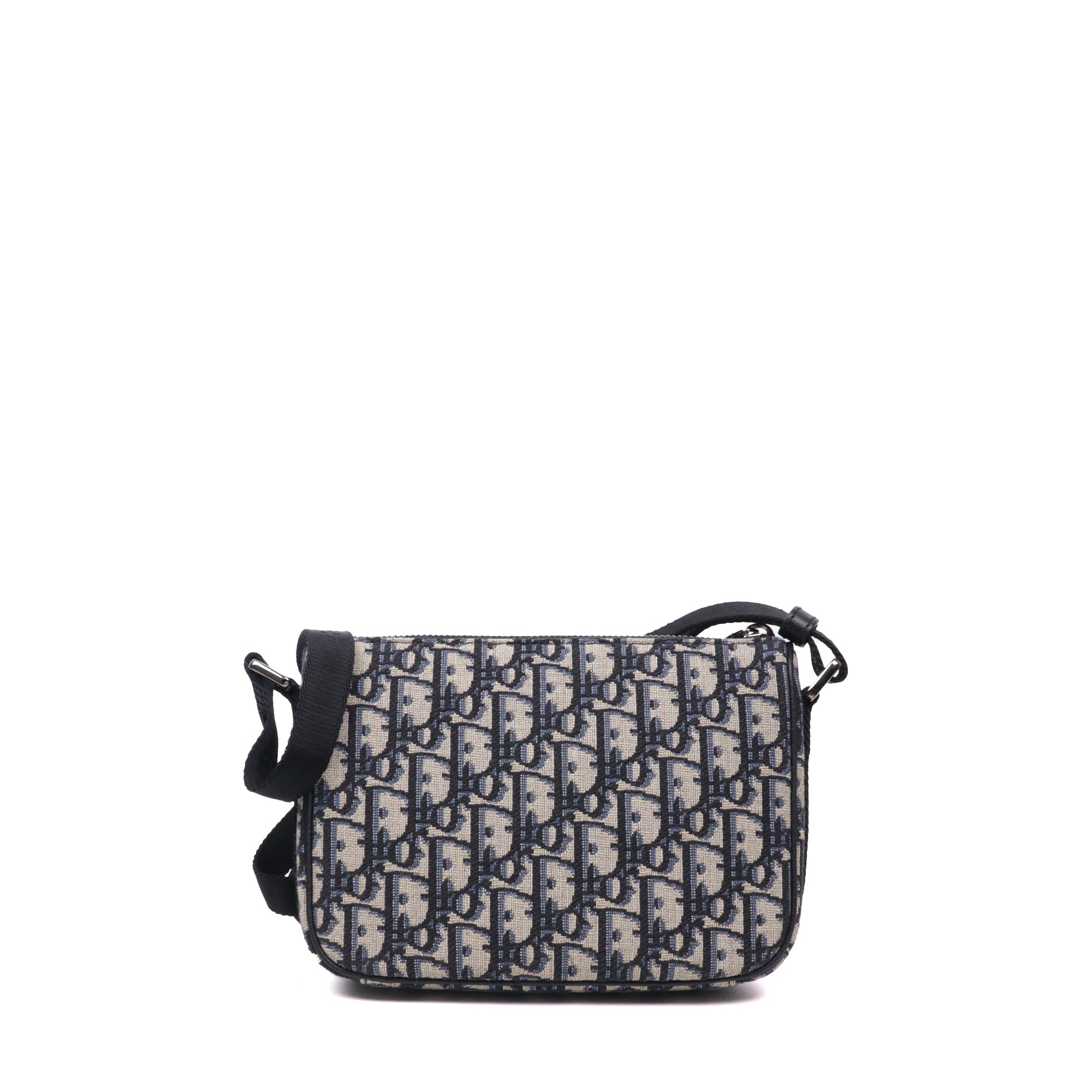 DIOR - Dior Oblique Galaxy A5 pouch in black leather