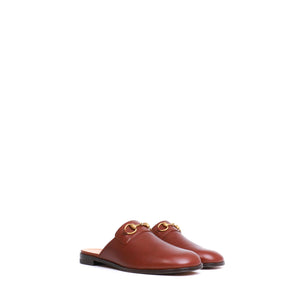 GUCCI - Gucci Mors mules in brown smooth leather (T42)