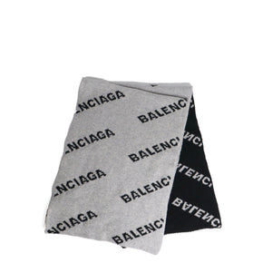 BALENCIAGA - Balenciaga monogram wool scarf