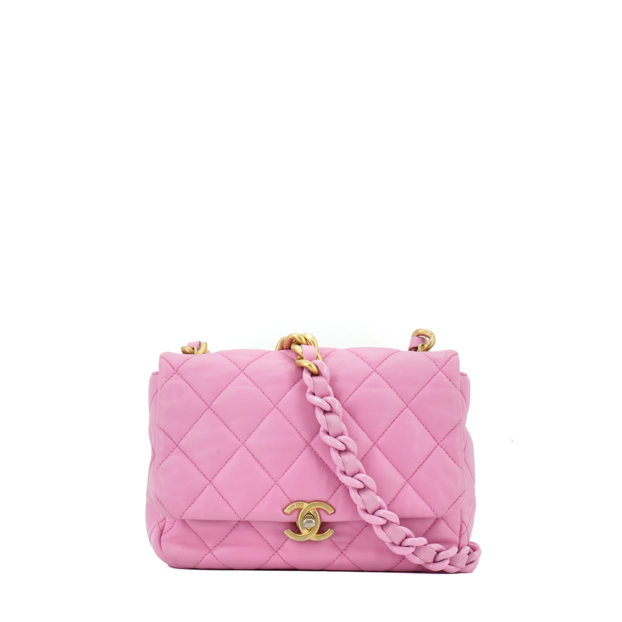 CHANEL - Limited Edition Chanel Pink Leather Shoulder Bag