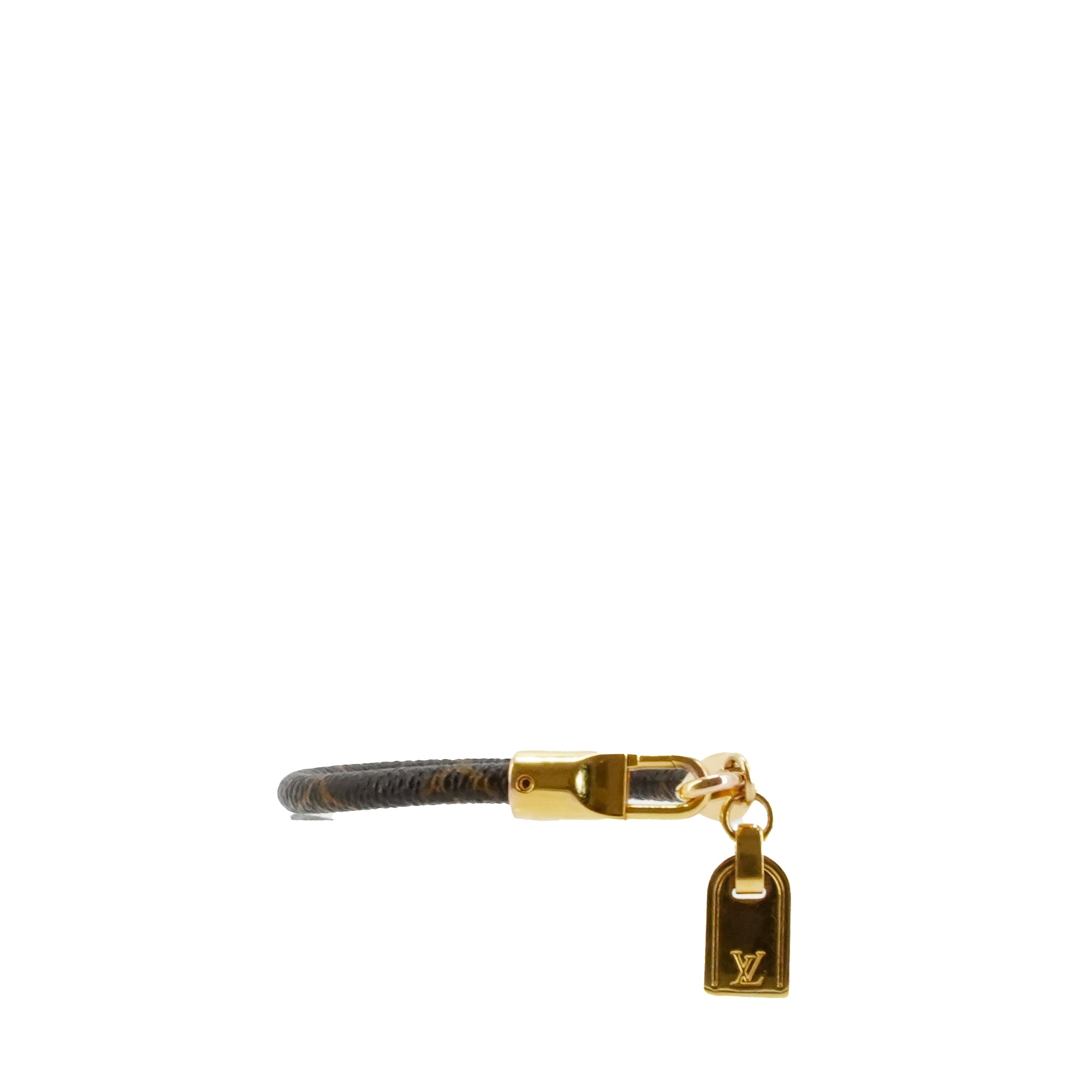 LOUIS VUITTON - Louis Vuitton Crazy In Lock Charm Bracelet in Monogrammed Canvas (T17)