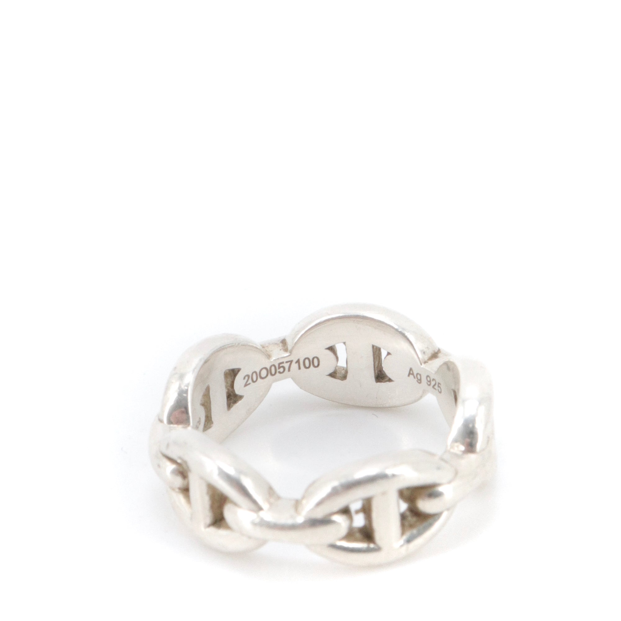HERMÈS - Bague Chaîne d'Ancre Hermès en argent (T50)