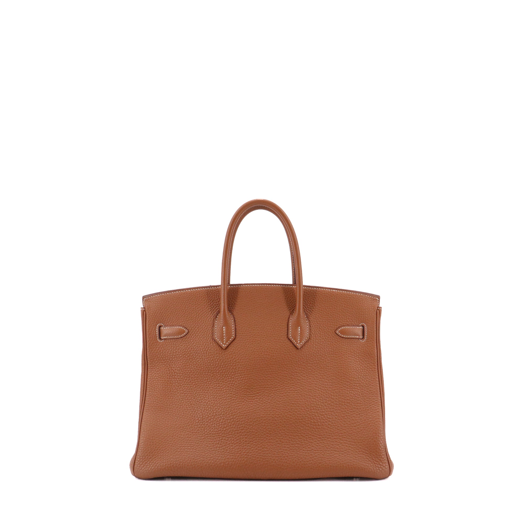 HERMÈS - Sac à main Birkin 35 Hermès en cuir grainé gold
