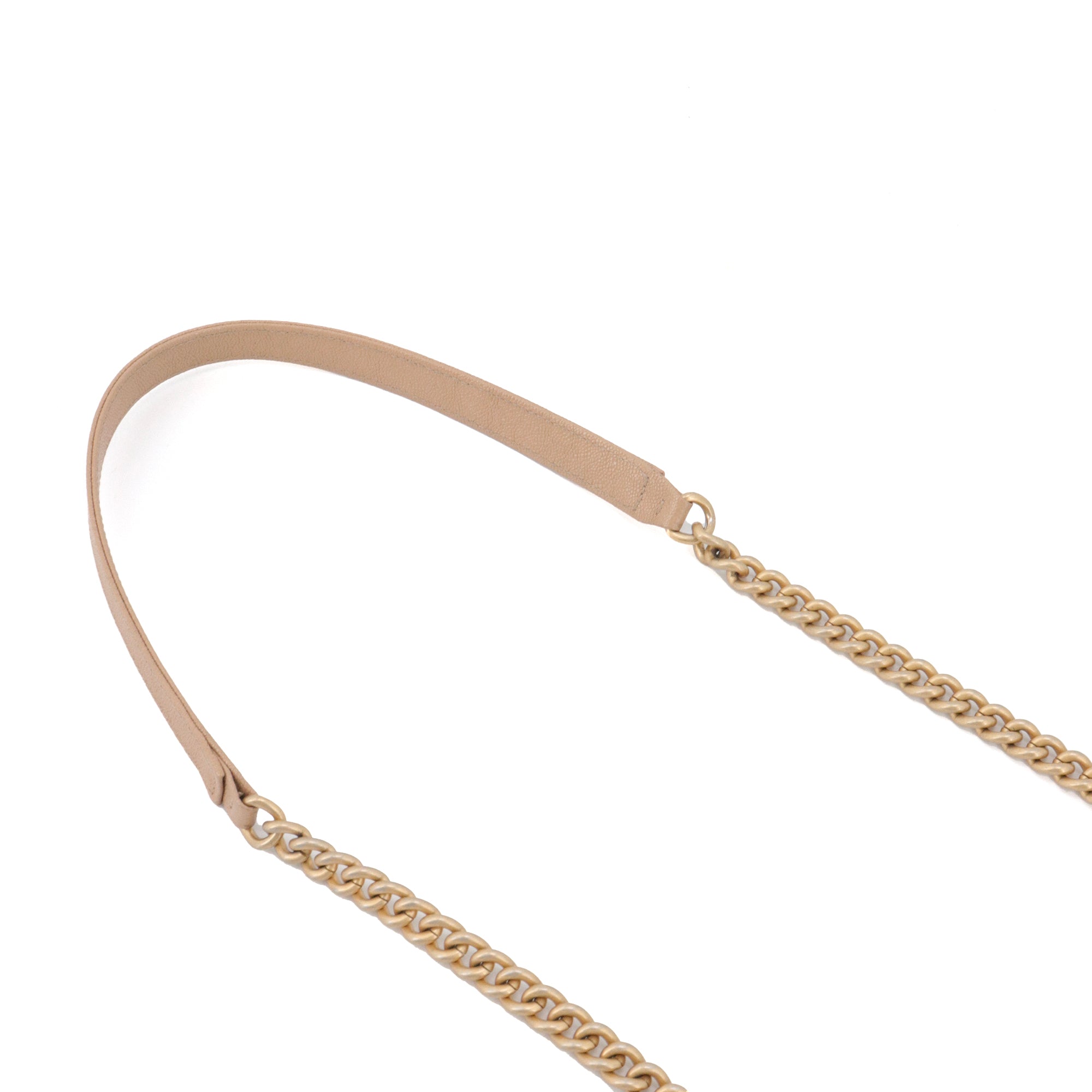 CHANEL - Sac à bandoulière Wallet On Chain Boy Chanel en cuir caviar beige