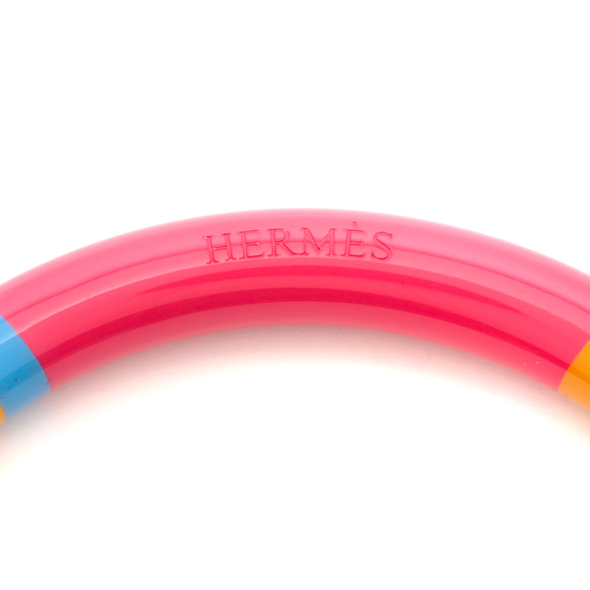 HERMÈS - Lacquered wooden bracelet (T2)